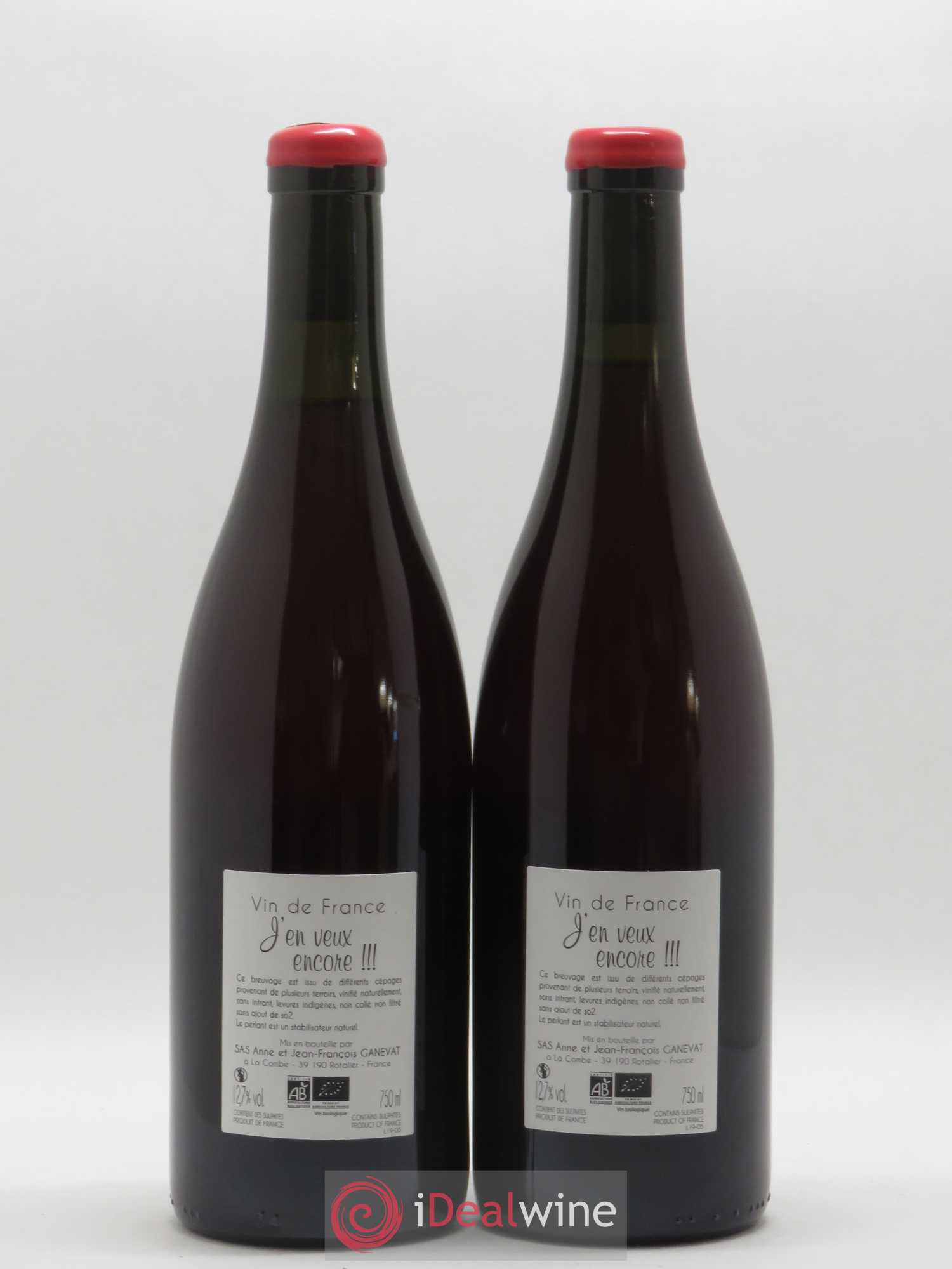 Vin de France J'en veux encore Anne et Jean François Ganevat (sans prix de réserve) 2019 - Lot de 2 bouteilles - 1
