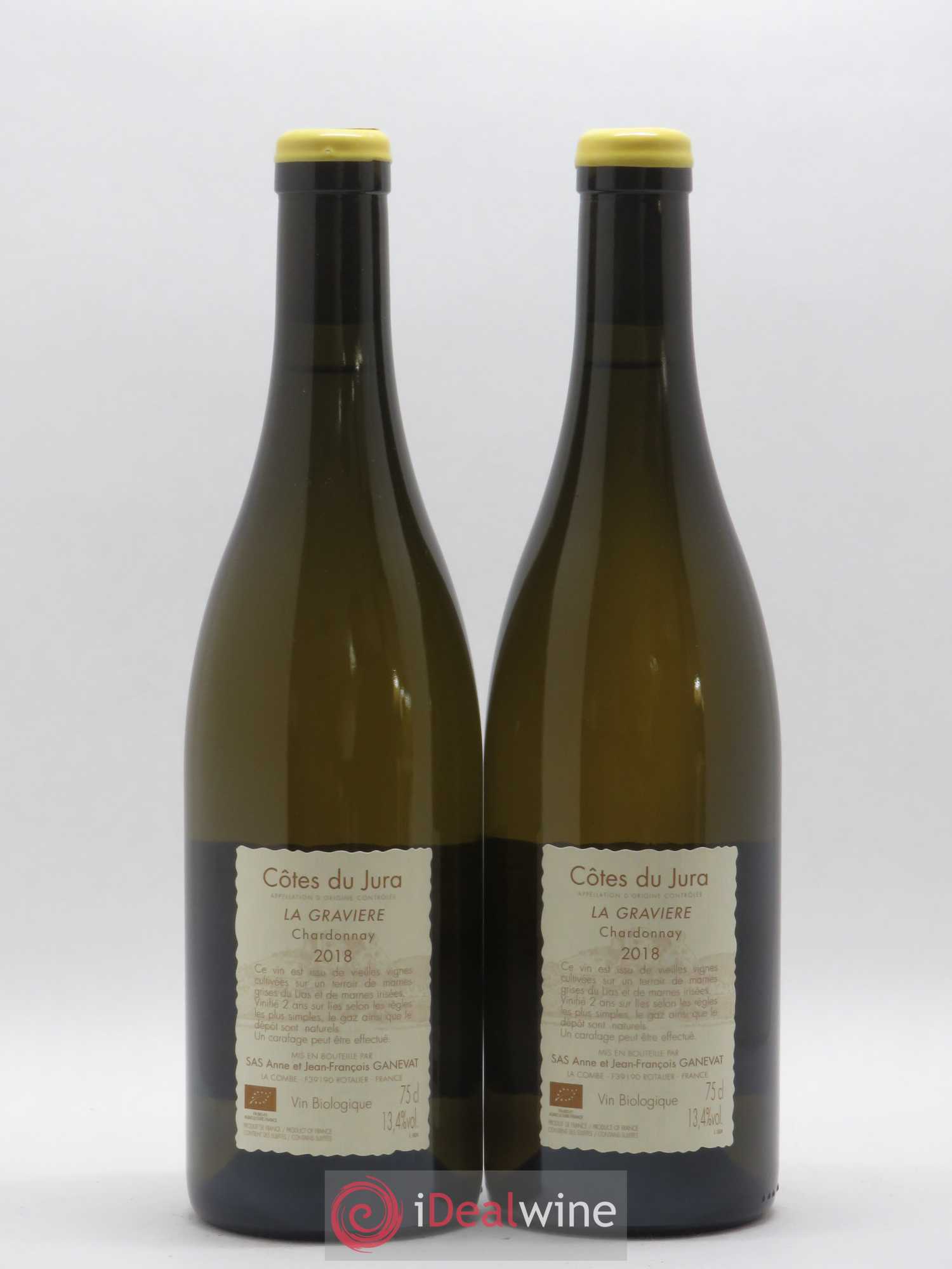 Côtes du Jura La Gravière Anne et Jean François Ganevat (sans prix de réserve) 2018 - Lot de 2 bouteilles - 1