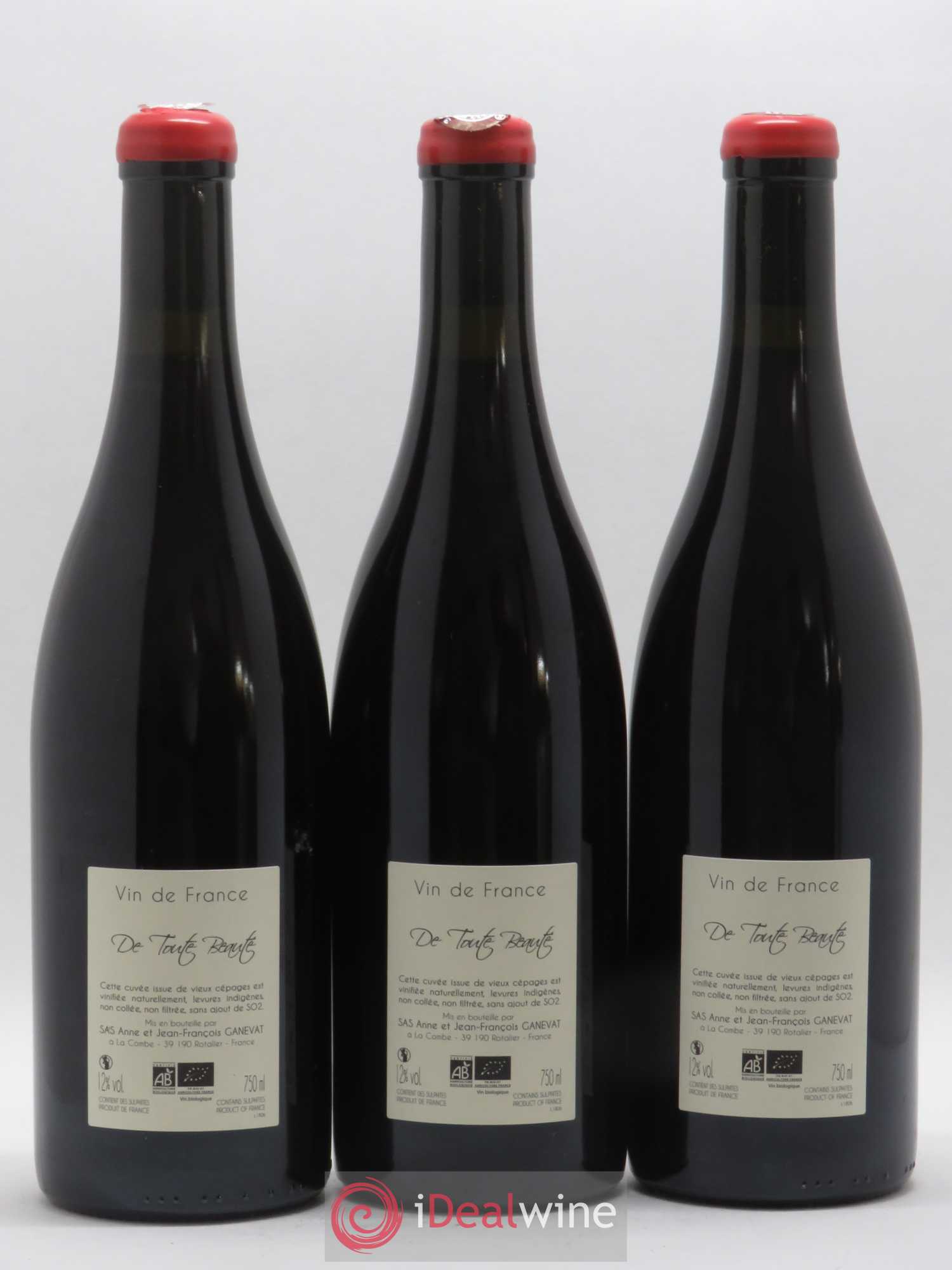 Vin de France De Toute Beauté Ganevat (Domaine) (sans prix de réserve) 2018 - Lot de 3 bouteilles - 1