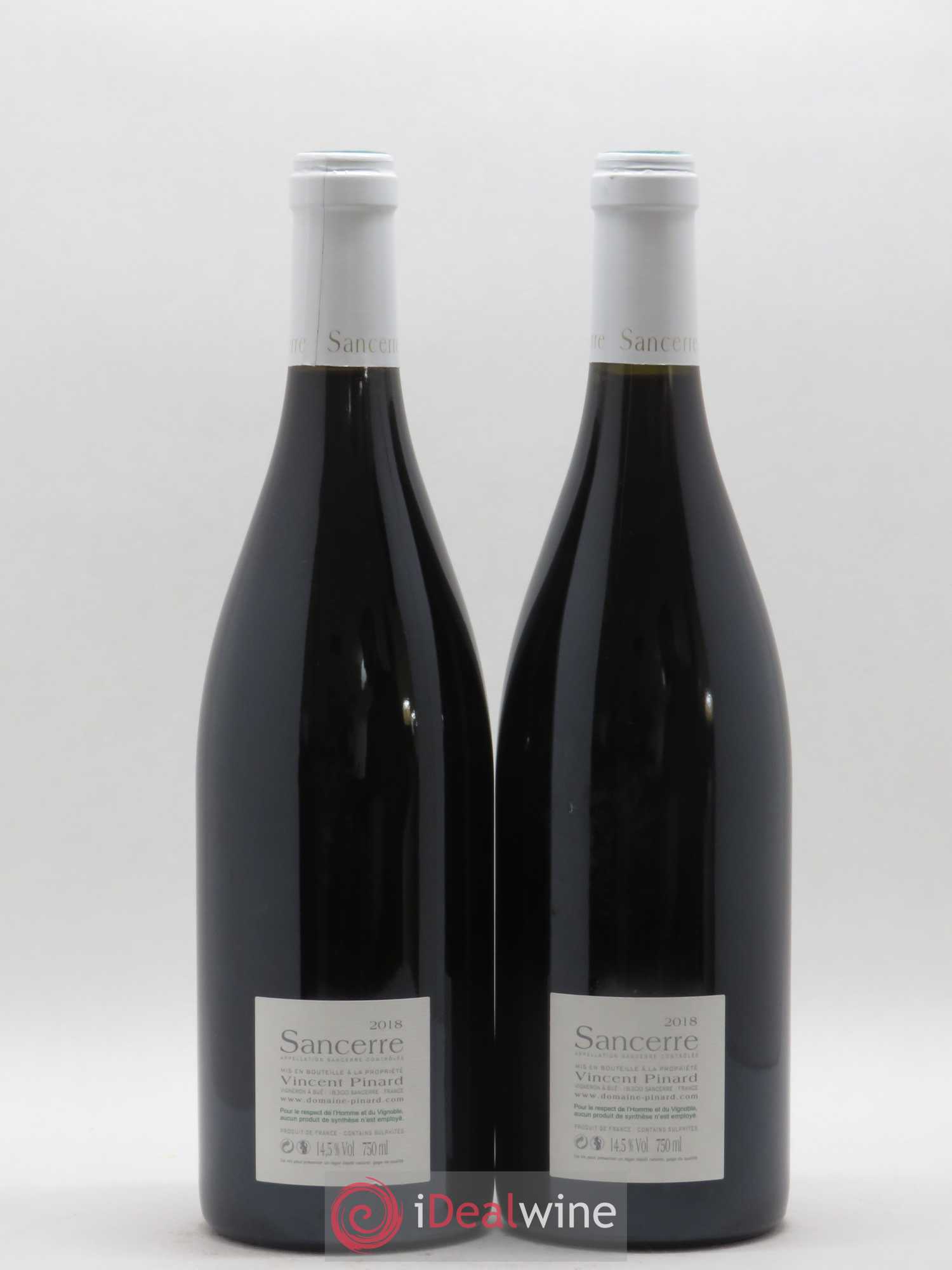 Sancerre Vincent Pinard (sans prix de réserve) 2018 - Lot de 2 bouteilles - 1