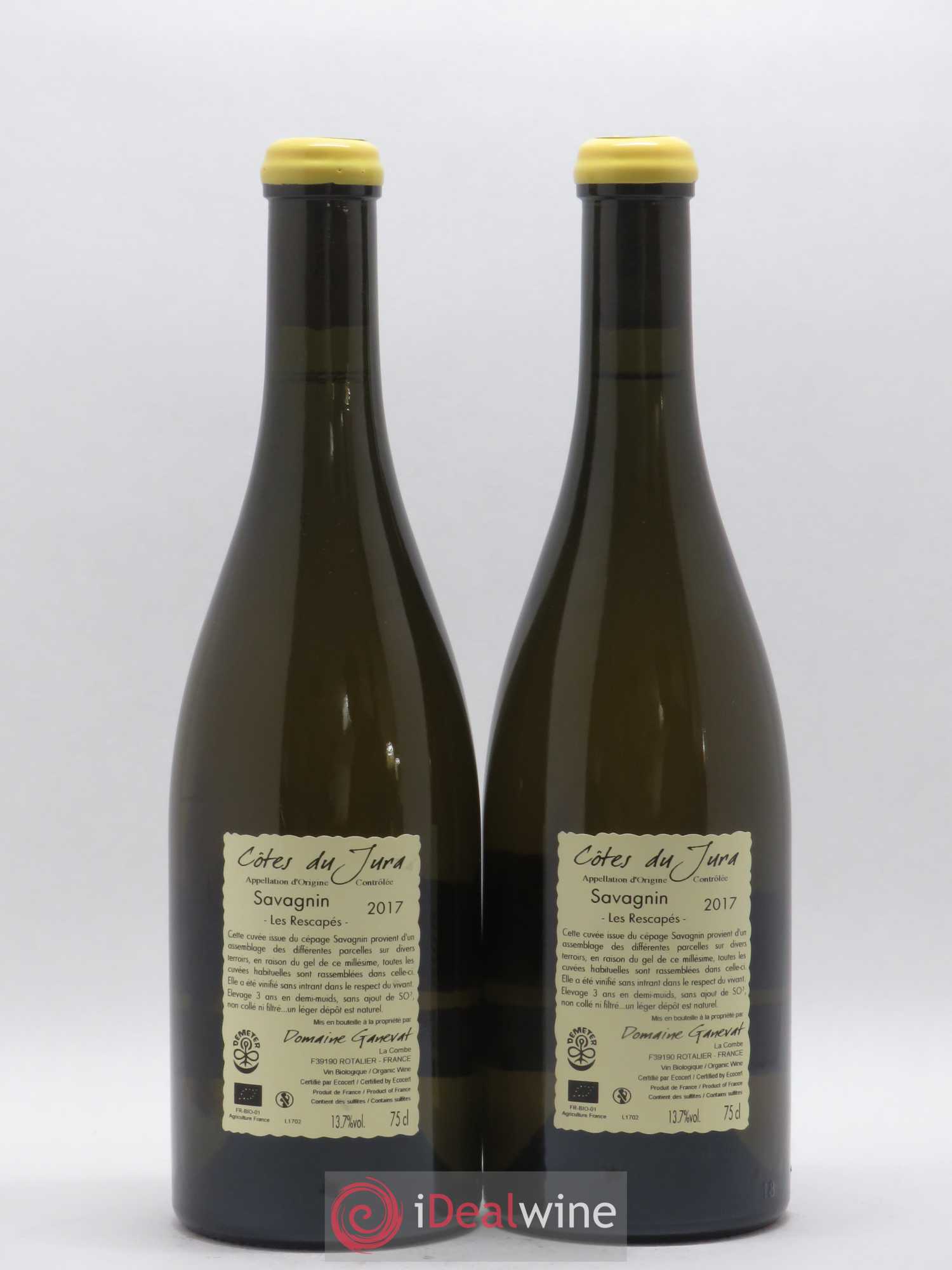 Côtes du Jura Savagnin Les Rescapés Jean-François Ganevat (Domaine)  (sans prix de réserve) 2017 - Lot de 2 bouteilles - 1