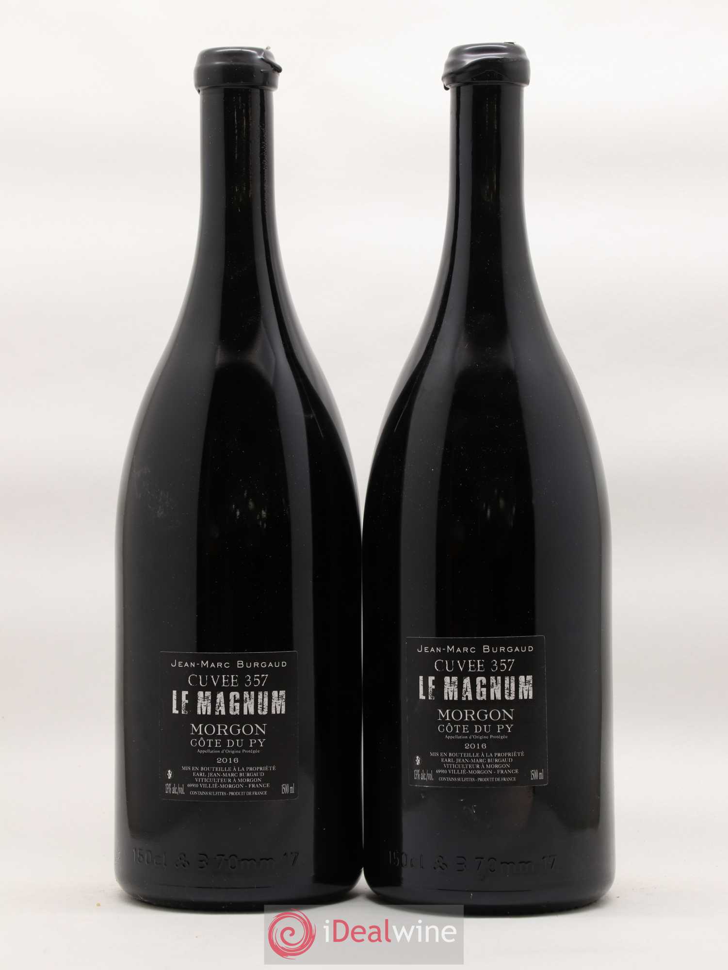 Morgon Côte du Py Cuvée 357 Le Magnum Jean-Marc Burgaud (Domaine) (sans prix de réserve) 2016 - Lot de 2 magnums - 1