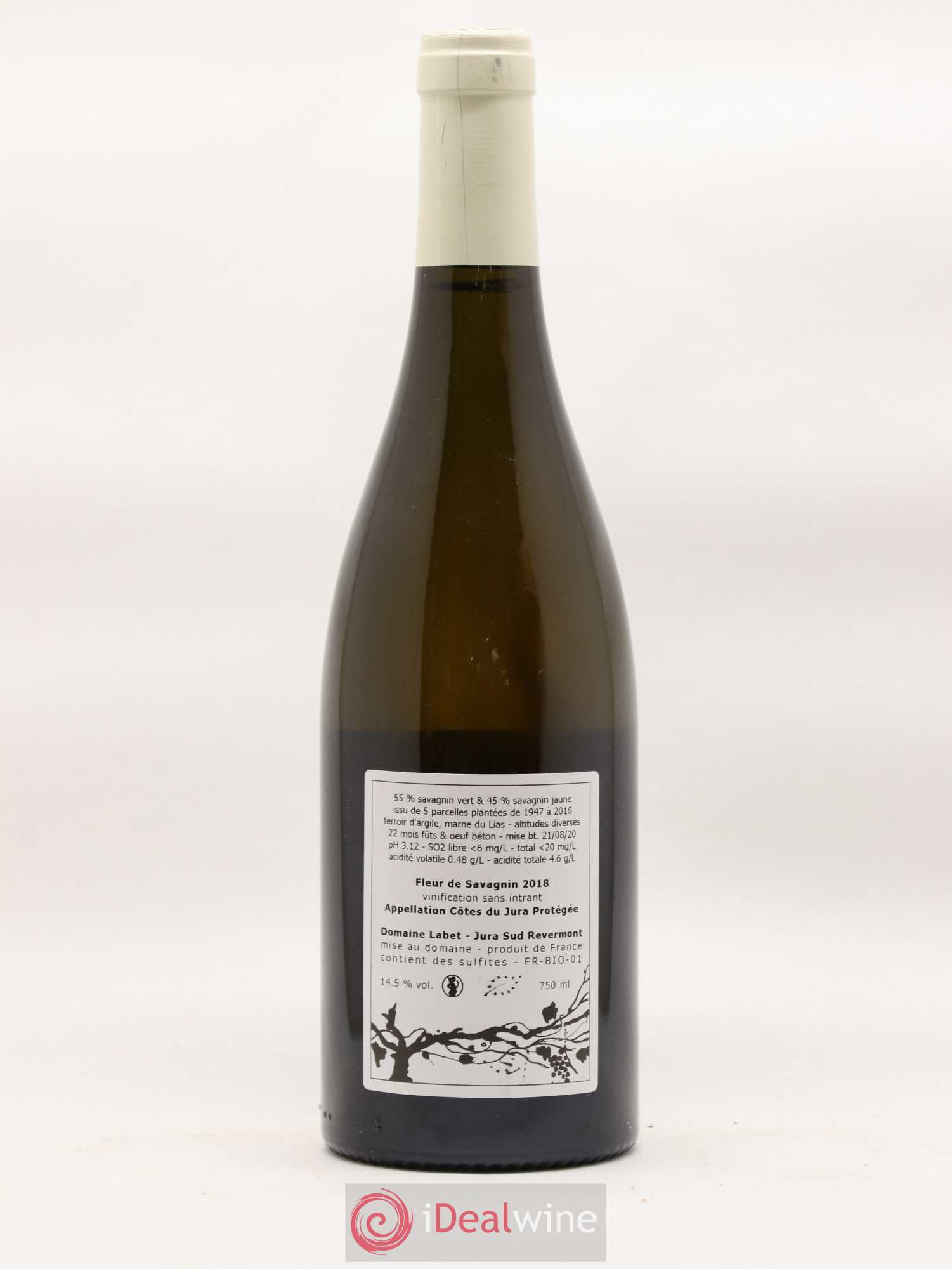 Côtes du Jura Fleur de Savagnin Romain - Julien - Charline Labet (sans prix de réserve) 2018 - Lot de 1 bouteille - 1