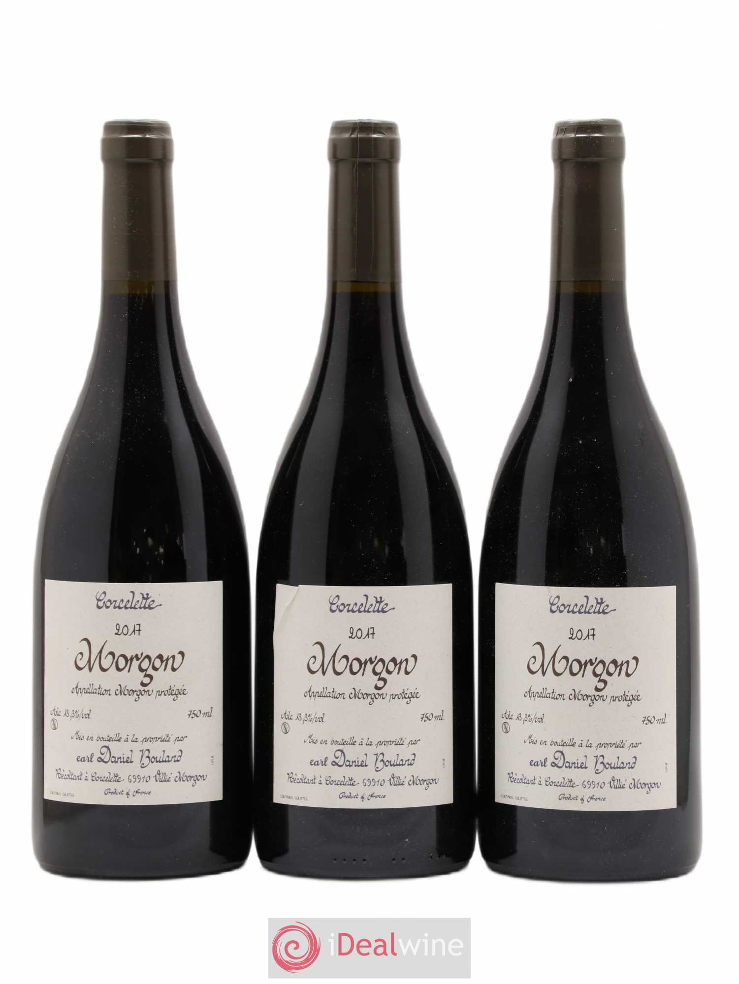 Morgon Corcelette Daniel Bouland (Domaine) (sans prix de réserve) 2017 - Lot de 3 bouteilles - 0