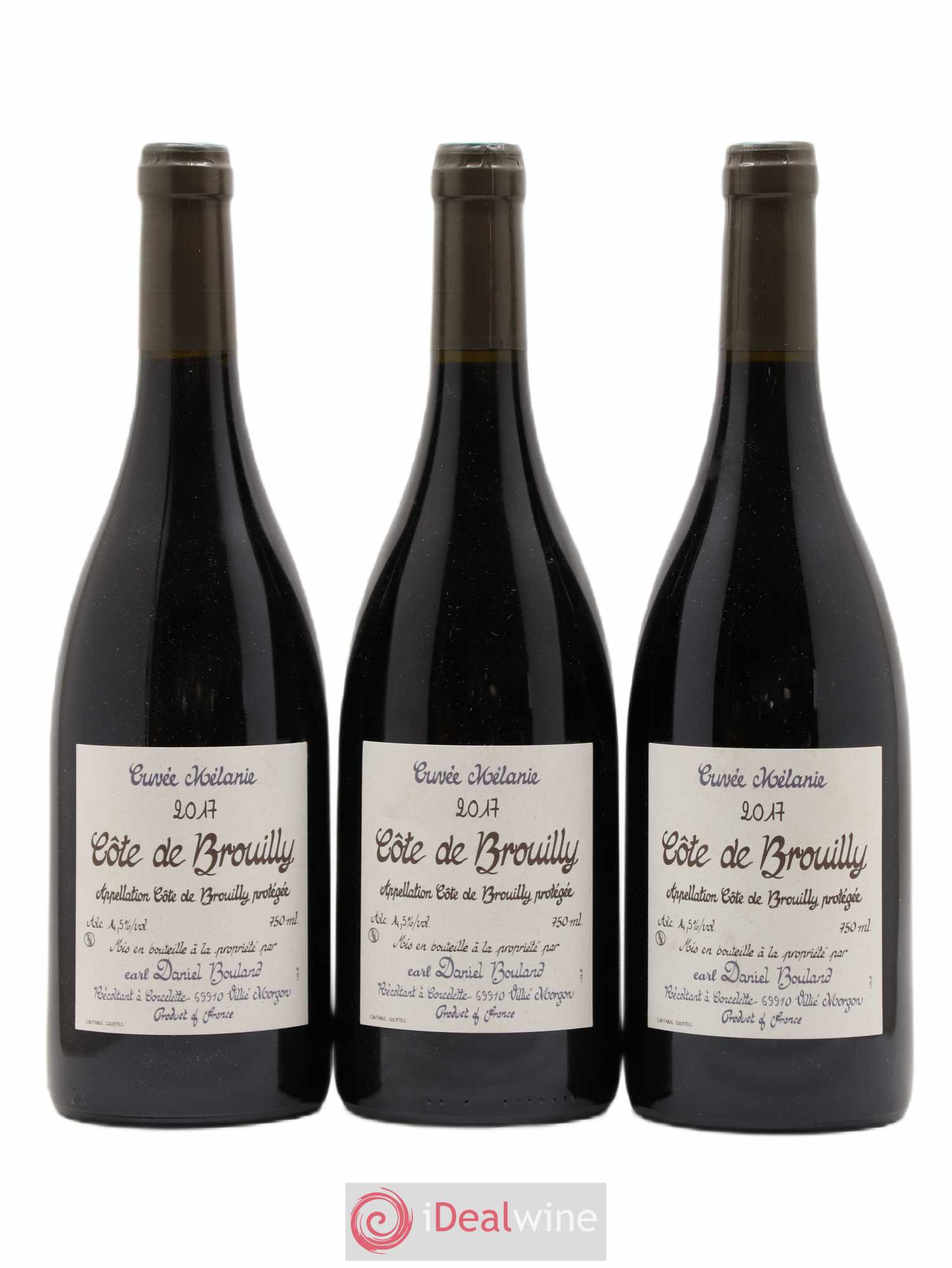 Côte de Brouilly Cuvée Mélanie Daniel Bouland (Domaine) (sans prix de réserve) 2017 - Lot de 3 bouteilles - 0