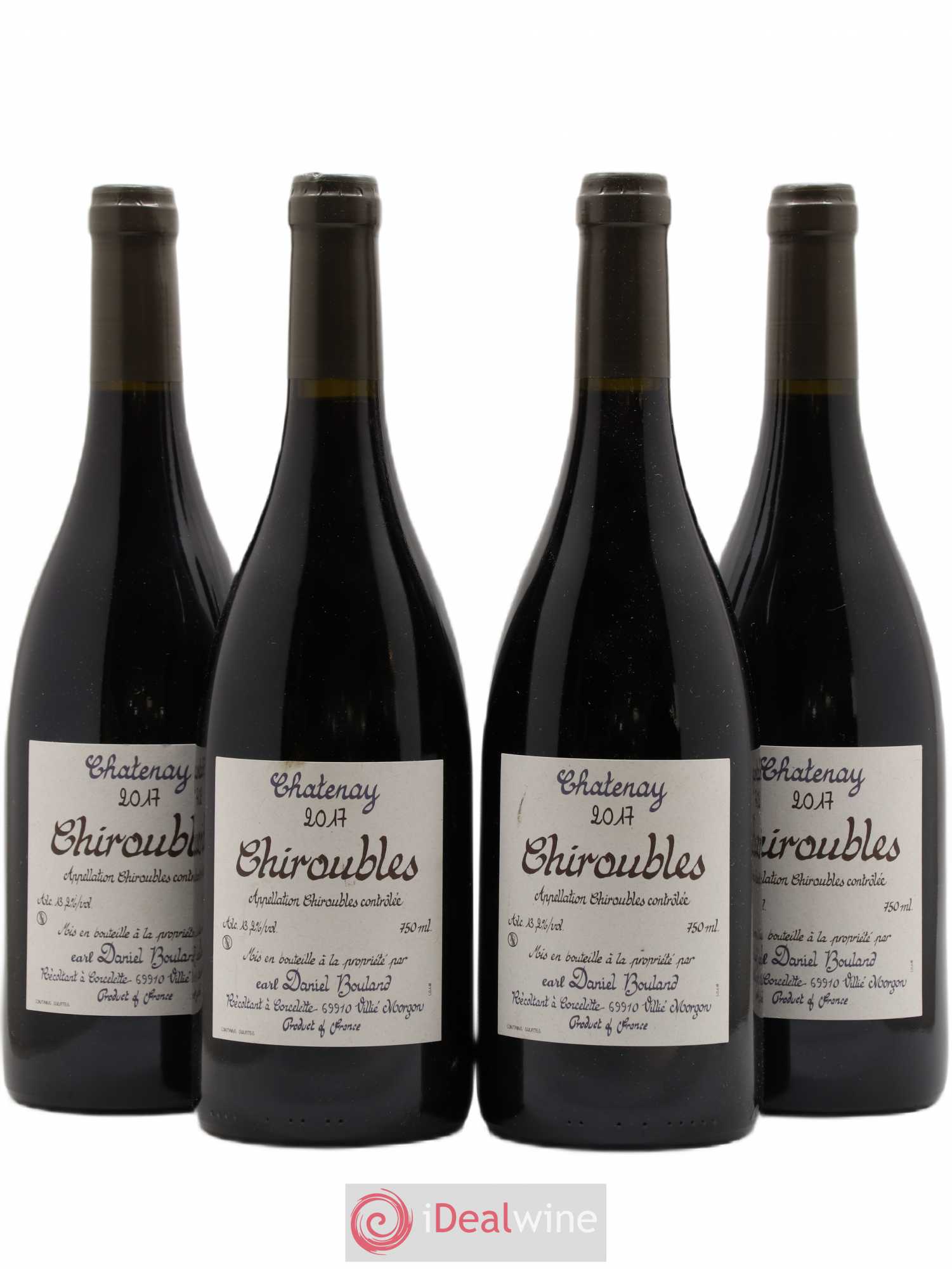 Chiroubles Chatenay Daniel Bouland (Domaine) (sans prix de réserve) 2017 - Lot de 4 bouteilles - 0