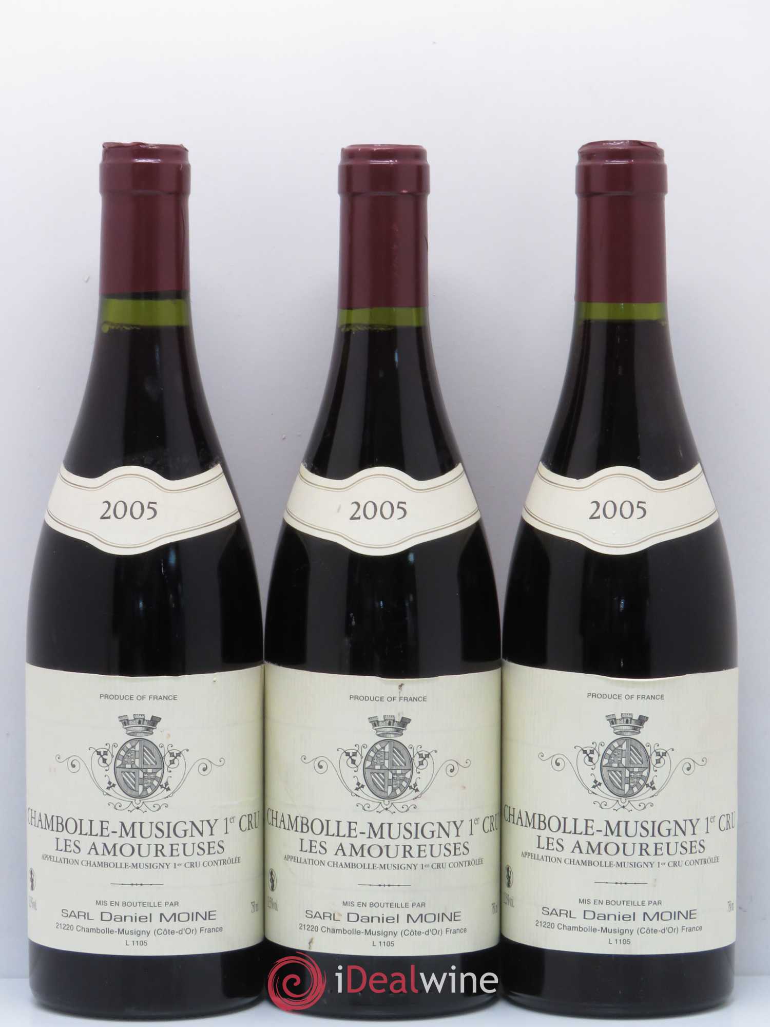 Chambolle-Musigny 1er Cru Les Amoureuses Daniel Moine 2005 - Posten von 3 Flaschen - 0