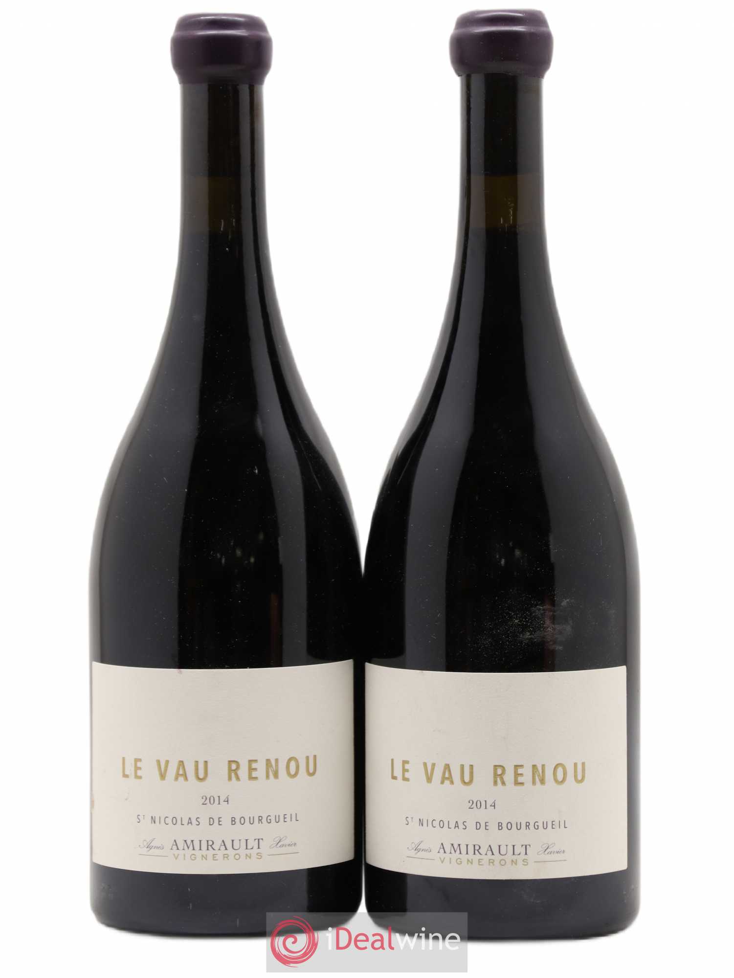 Saint-Nicolas de Bourgueil Le Vau Renou Agnès et Xavier Amirault (sans prix de réserve) 2014 - Posten von 2 Flaschen - 0