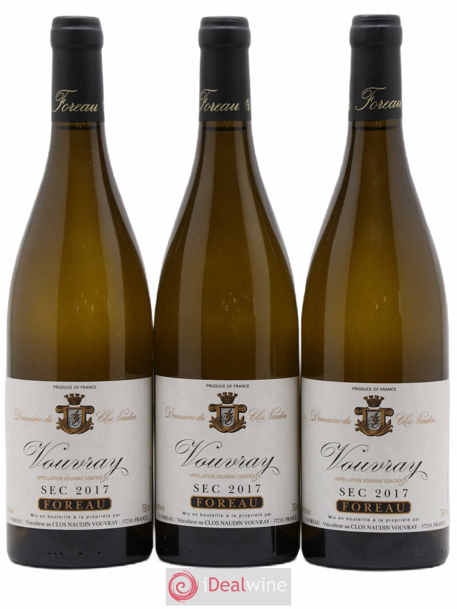 Vouvray Sec Clos Naudin - Philippe Foreau (senza prezzo di riserva) 2017 - Lotto di 3 bottiglie - 0