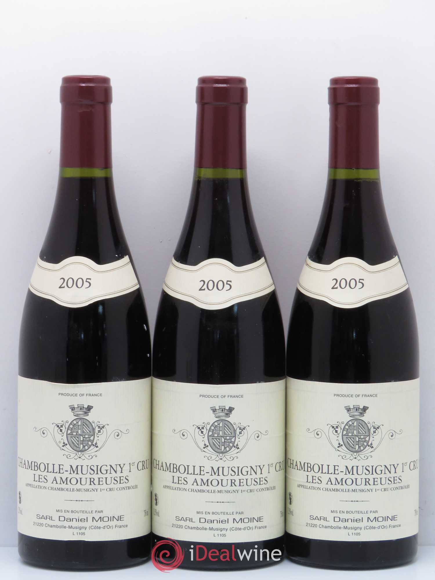 Chambolle-Musigny 1er Cru Les Amoureuses Daniel Moine 2005 - Posten von 3 Flaschen - 0