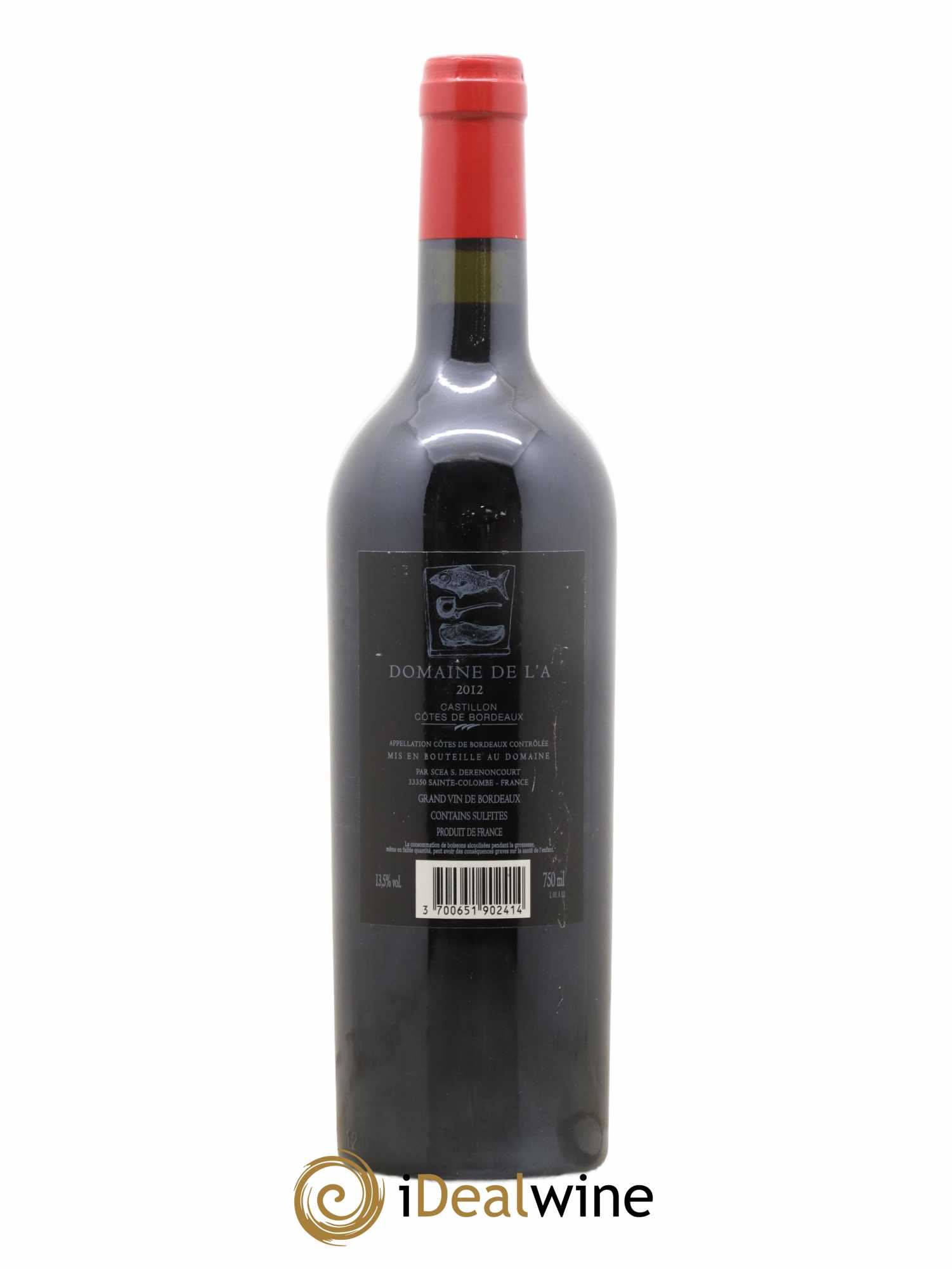 Domaine de l'A (sans prix de réserve) 2012 - Lot de 1 bouteille - 1
