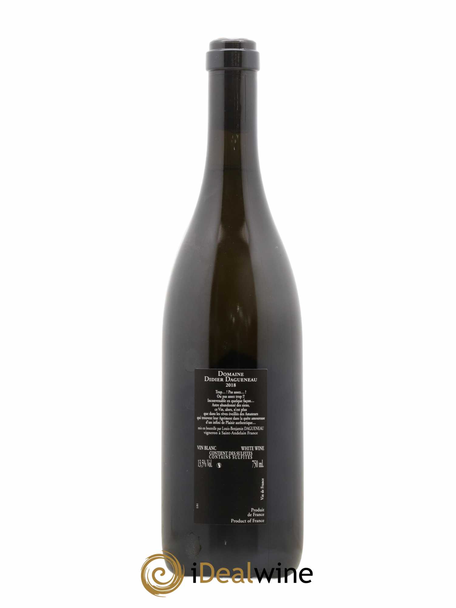 Vin de France (anciennement Pouilly-Fumé) Silex Dagueneau (Domaine Didier - Louis-Benjamin) (sans prix de réserve) 2018 - Lot de 1 bouteille - 1