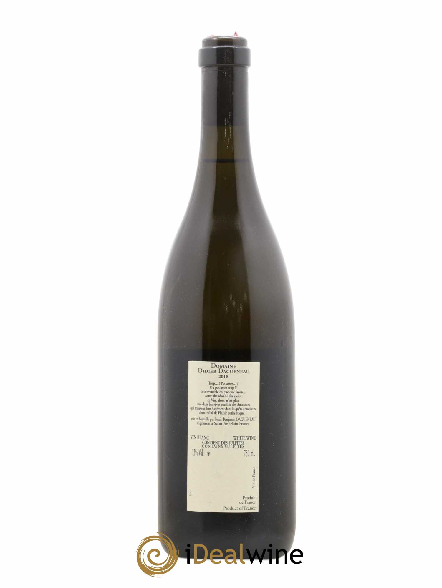 Vin de France Blanc Etc Dagueneau (Domaine Didier - Louis-Benjamin) (sans prix de réserve) 2018 - Lot de 1 bouteille - 1