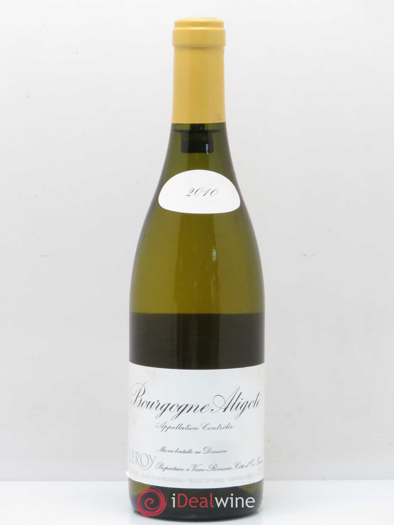 Bourgogne Aligoté Leroy (Domaine) 2010 - Lot de 1 bouteille - 0