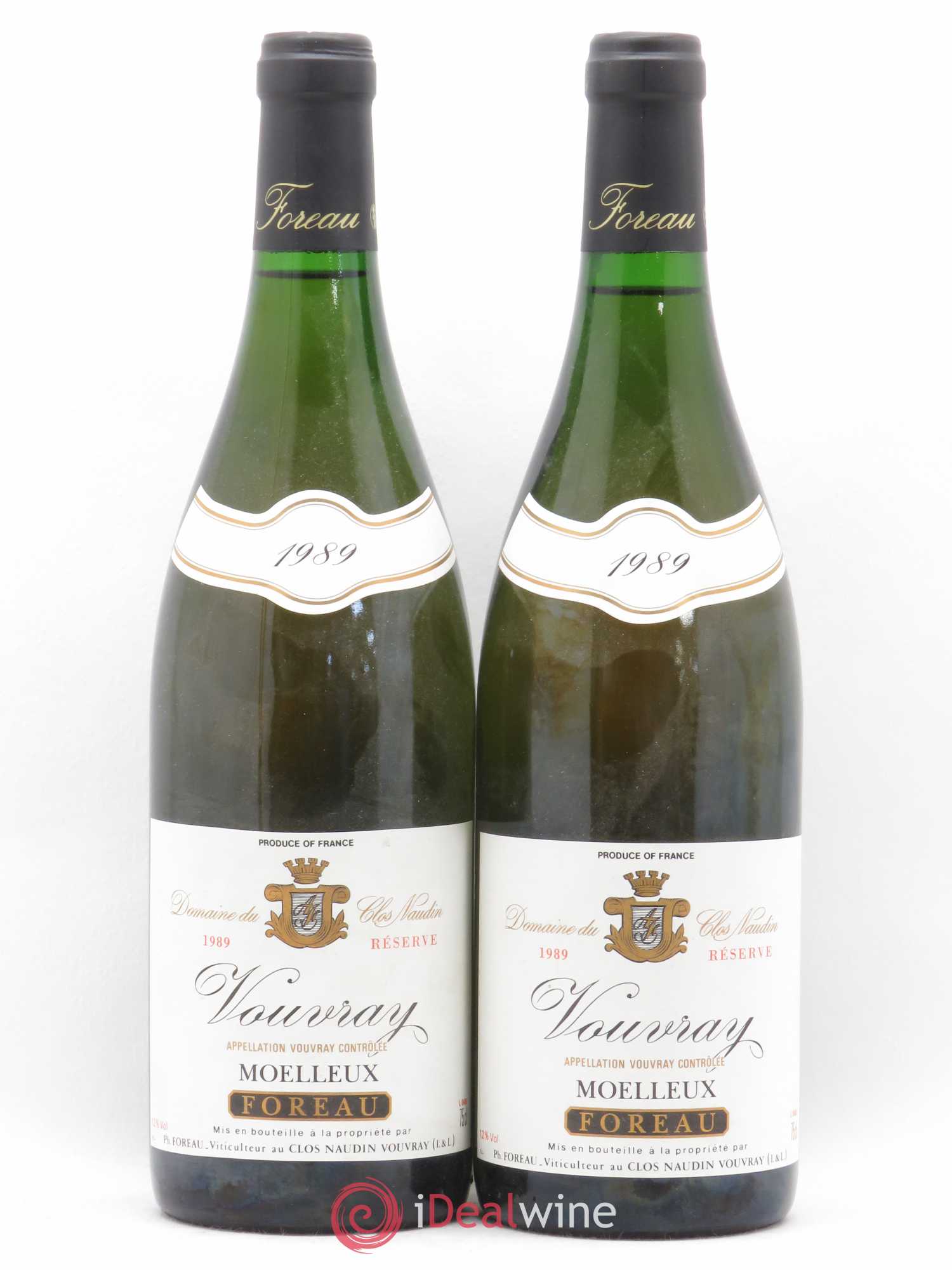 Vouvray Moelleux Réserve Clos Naudin - Philippe Foreau (senza prezzo di riserva) 1989 - Lotto di 2 bottiglie - 0