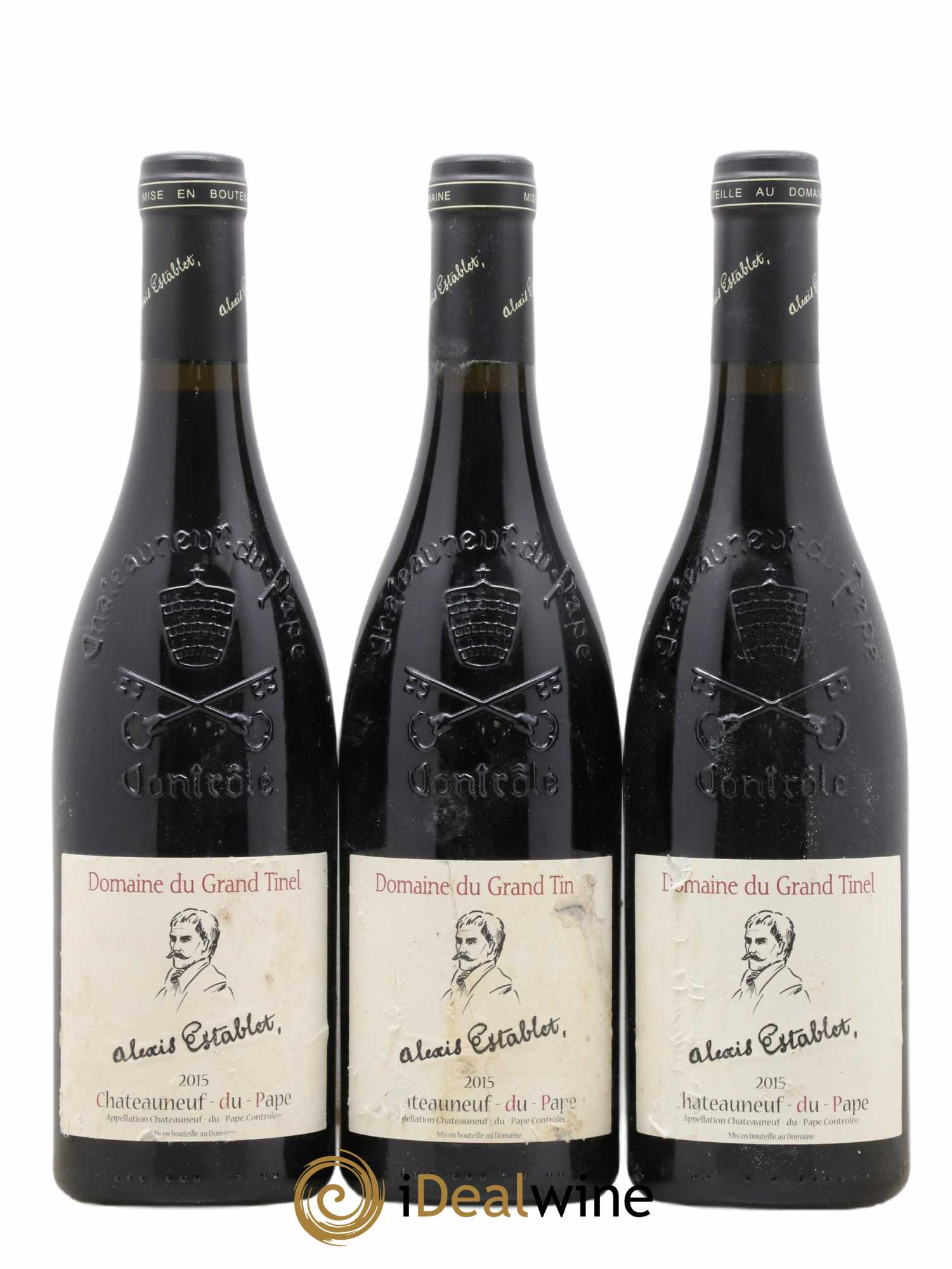 Châteauneuf-du-Pape Grand Tinel (sans prix de réserve) 2015 - Lot de 3 bouteilles - 0