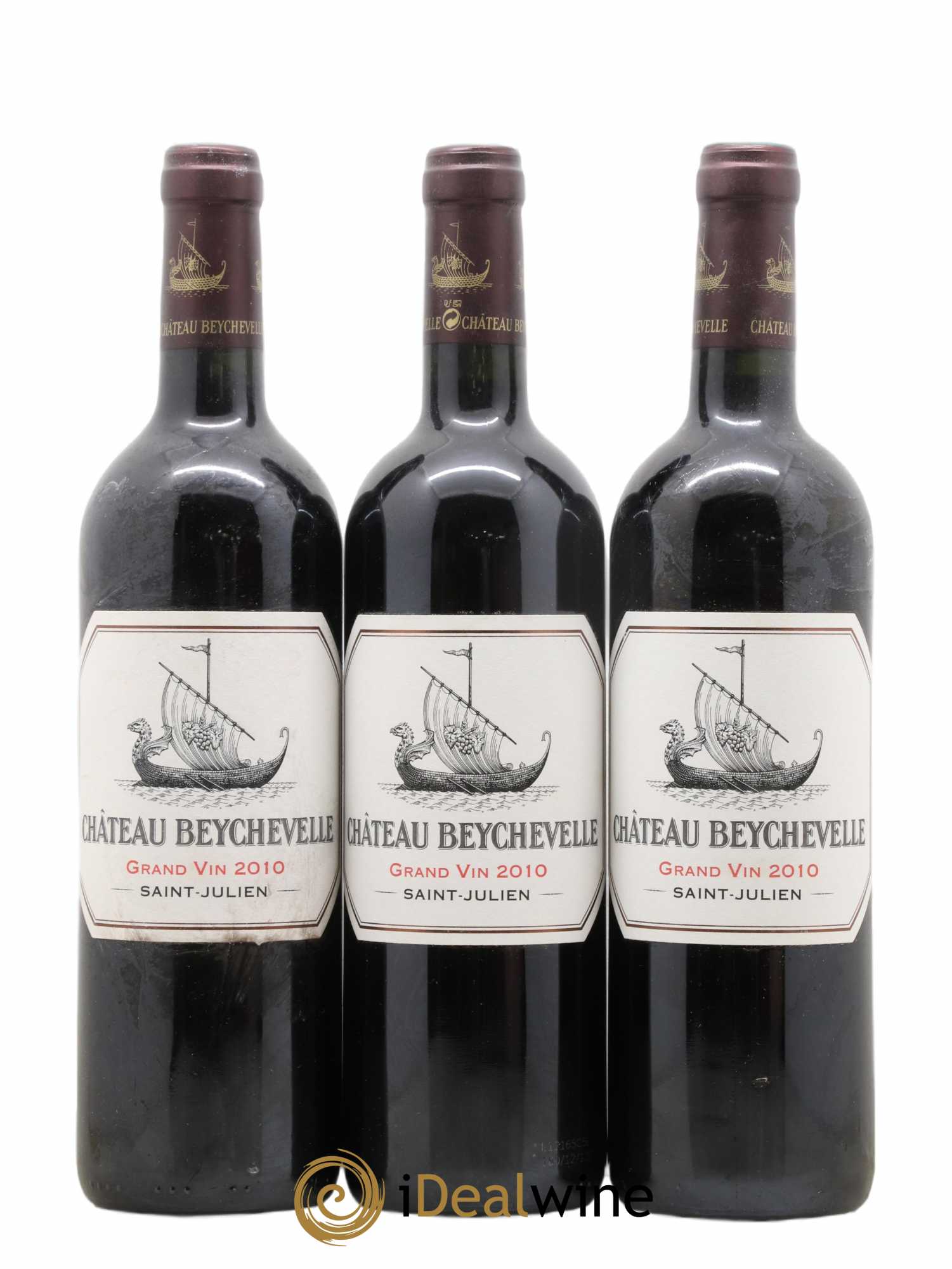 Château Beychevelle 4ème Grand Cru Classé (sans prix de réserve) 2010 - Lot de 3 bouteilles - 0