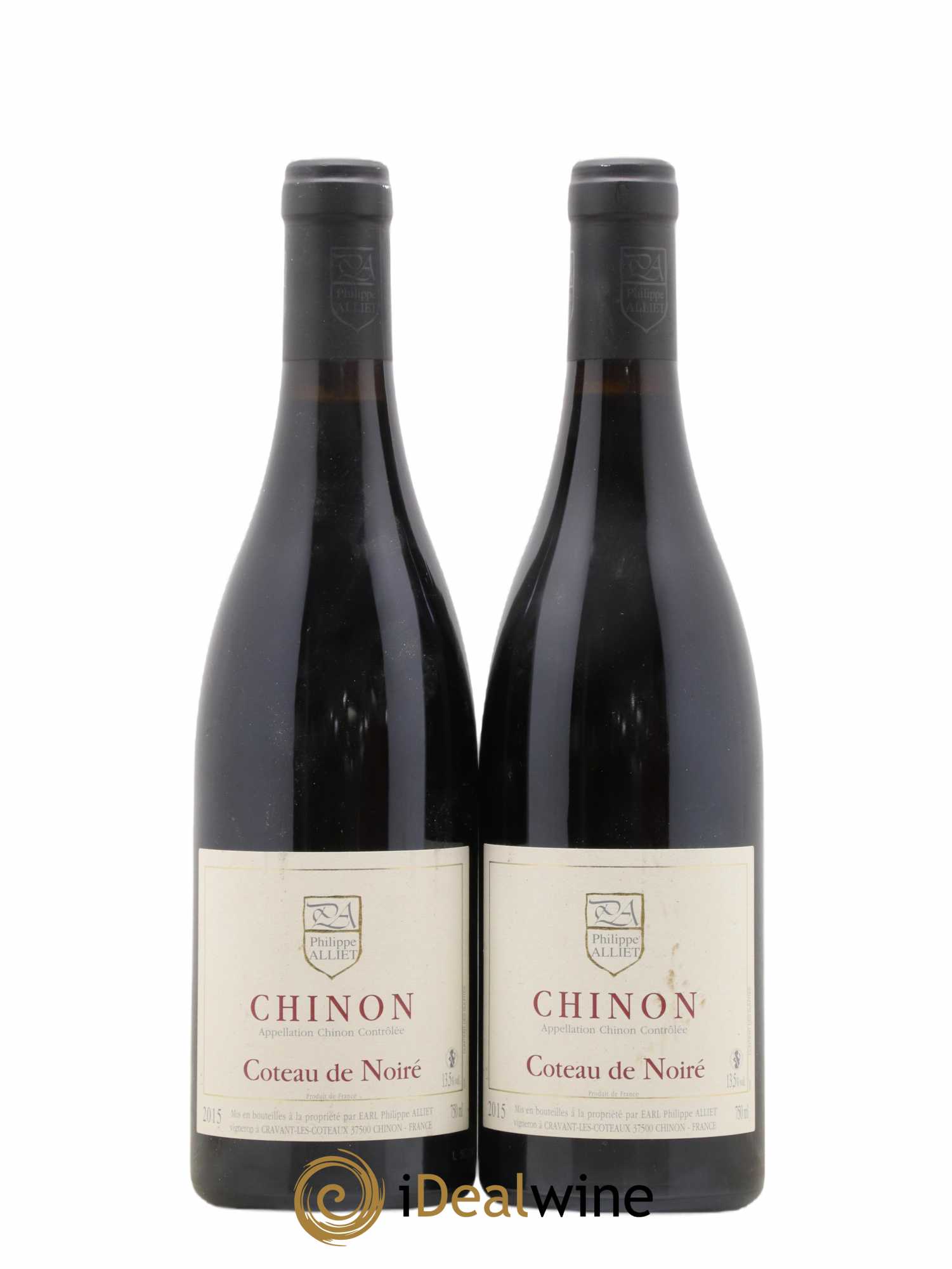 Chinon Coteau de Noiré Philippe Alliet (sans prix de réserve) 2015 - Lot de 2 bouteilles - 0