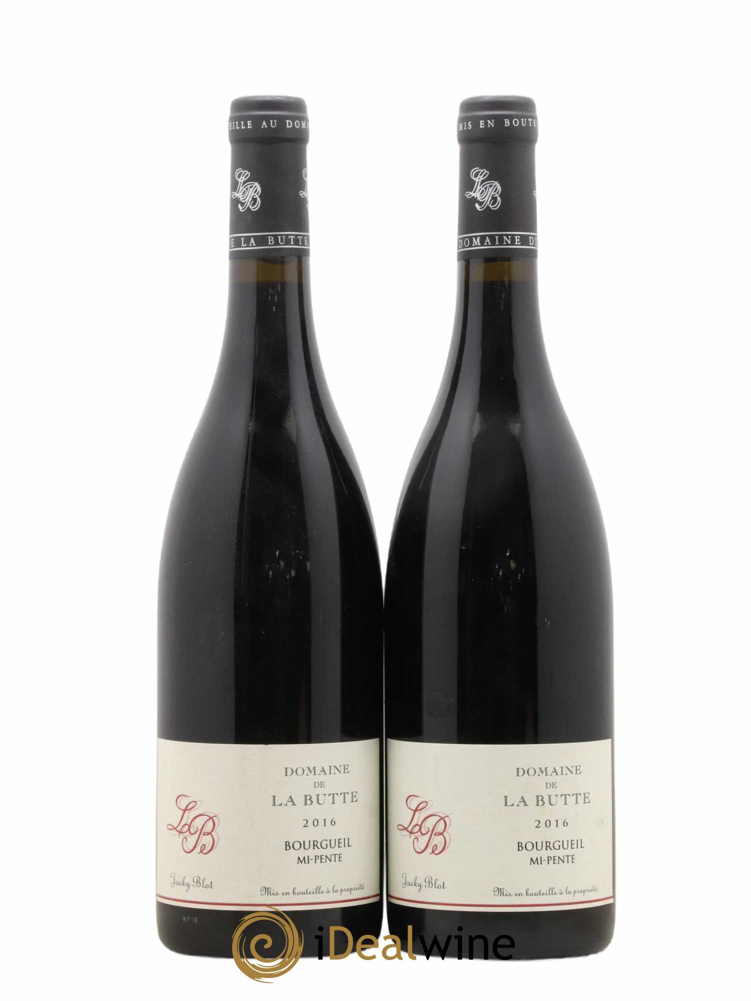 Bourgueil Mi-Pente Domaine de La Butte - Jacky Blot (sans prix de réserve) 2016 - Lot de 2 bouteilles - 0