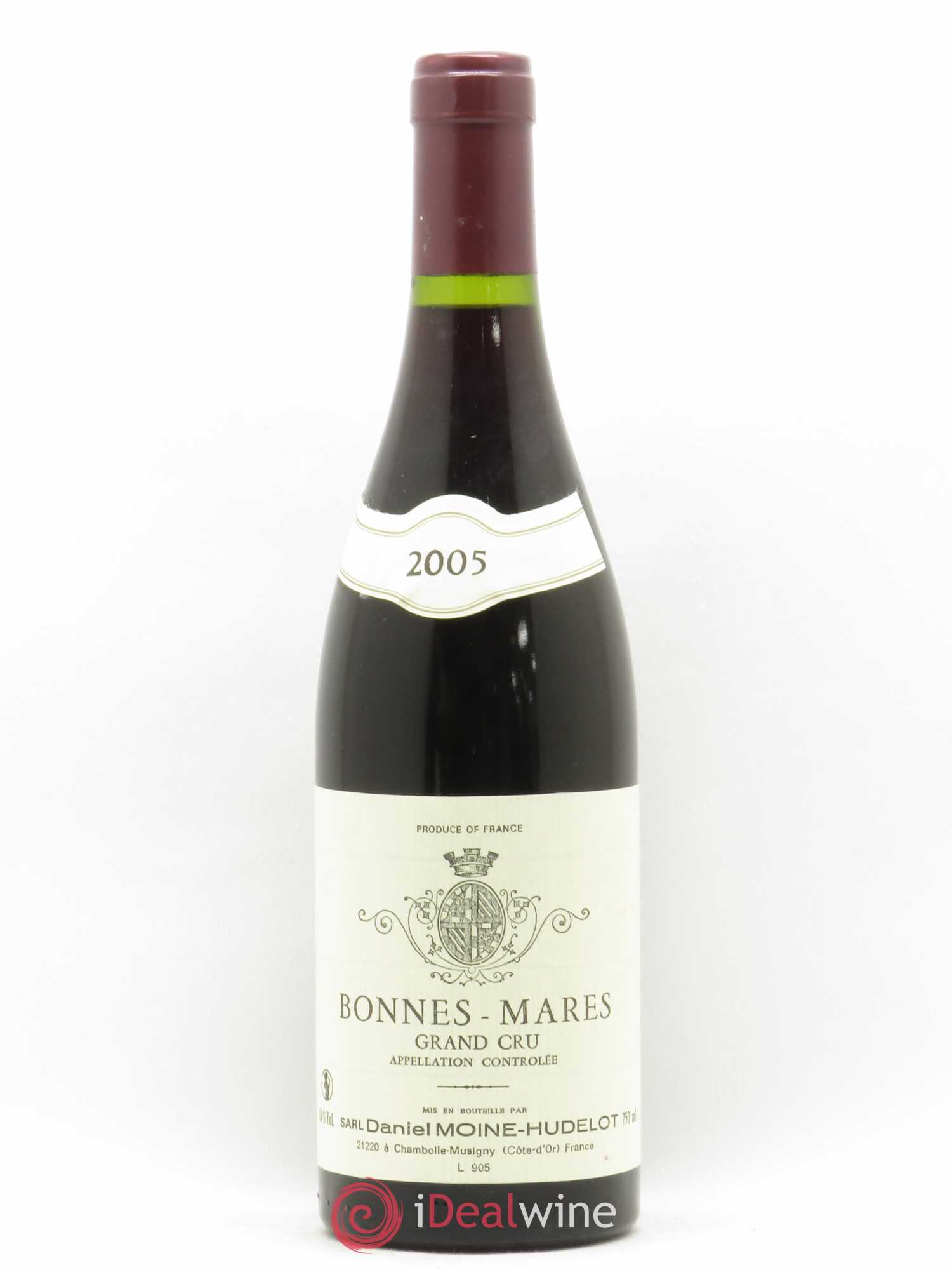 Bonnes-Mares Grand Cru Moine Hudelot (sans prix de réserve) 2005 - Posten von 1 Flasche - 0