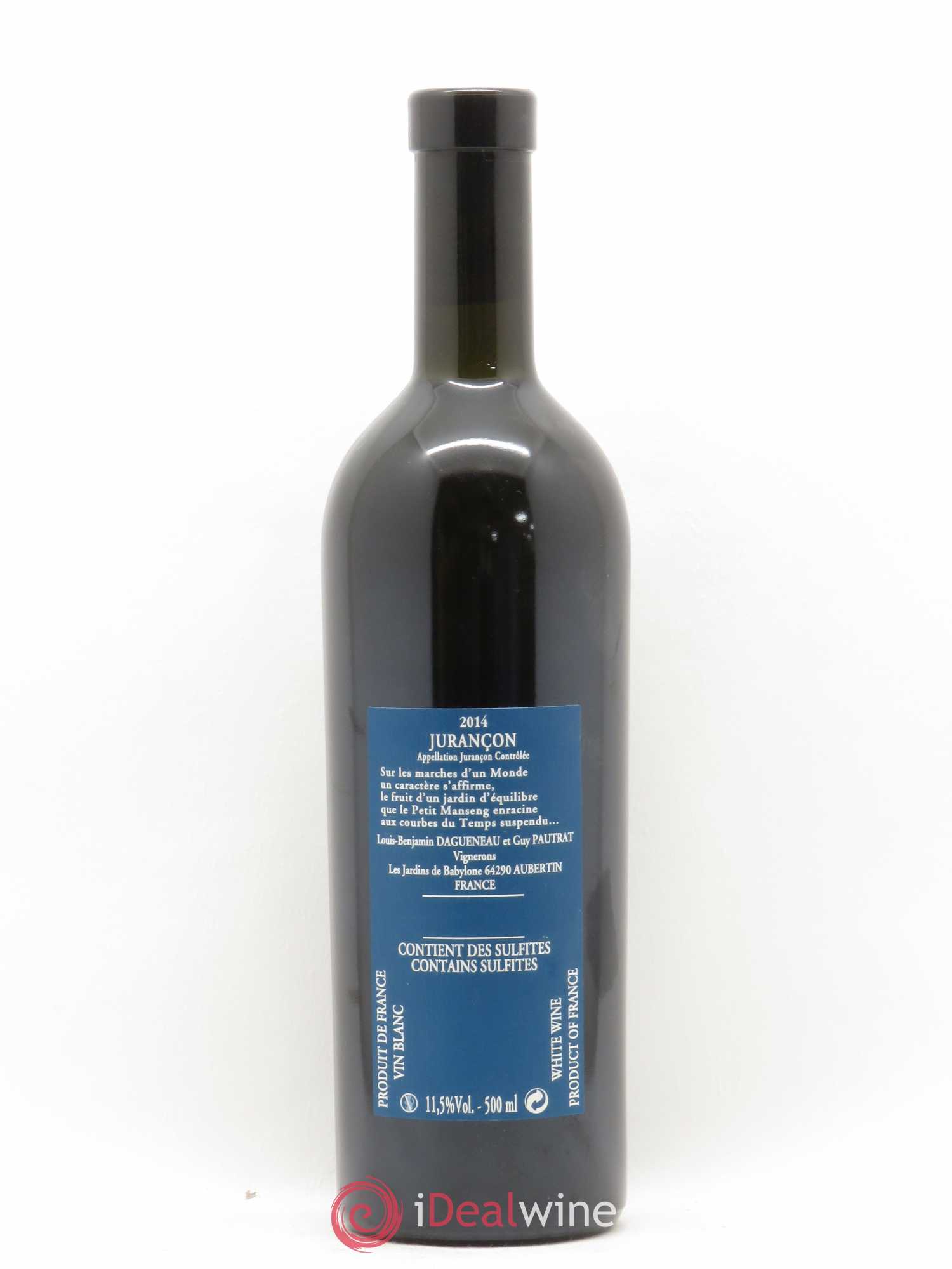 Vin de France (anciennement Jurançon) Jardins de Babylone Didier Dagueneau (senza prezzo di riserva) 2014 - Lotto di 1 bottiglia - 1