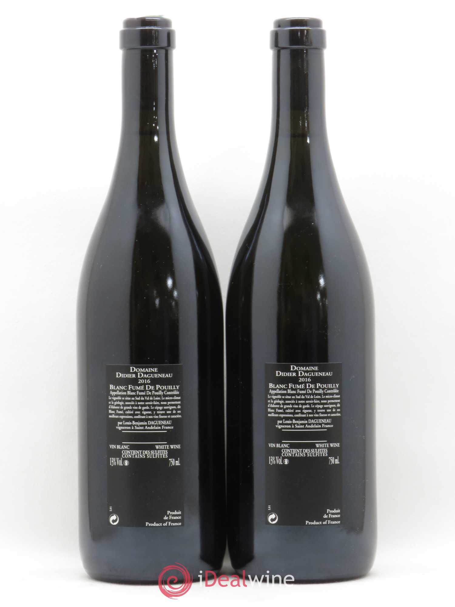 Vin de France (anciennement Pouilly-Fumé) Silex Dagueneau (Domaine Didier - Louis-Benjamin) (sans prix de réserve) 2016 - Lot de 2 bouteilles - 1