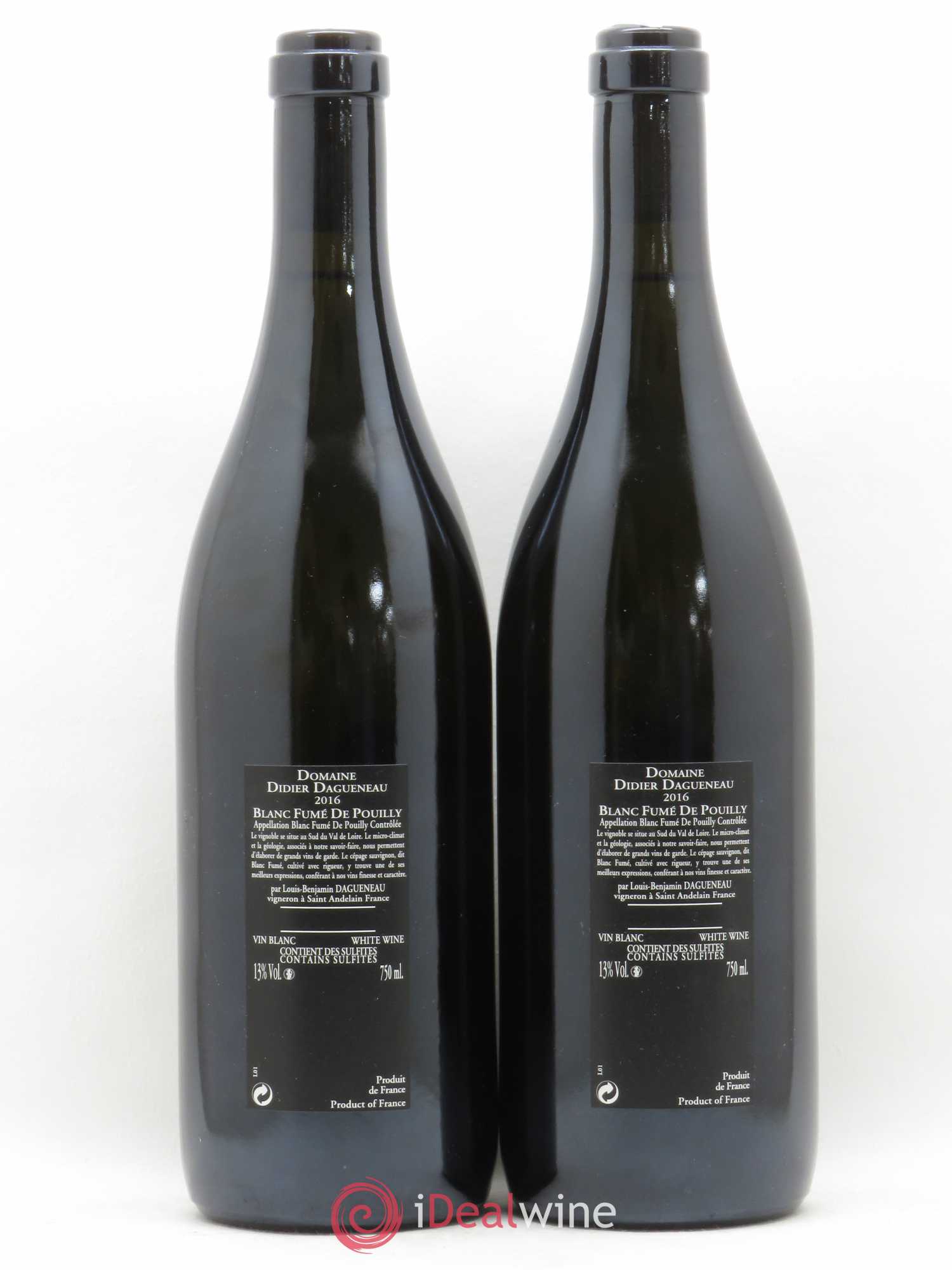 Vin de France (anciennement Pouilly-Fumé) Silex Dagueneau (Domaine Didier - Louis-Benjamin) (sans prix de réserve) 2016 - Lot de 2 bouteilles - 1