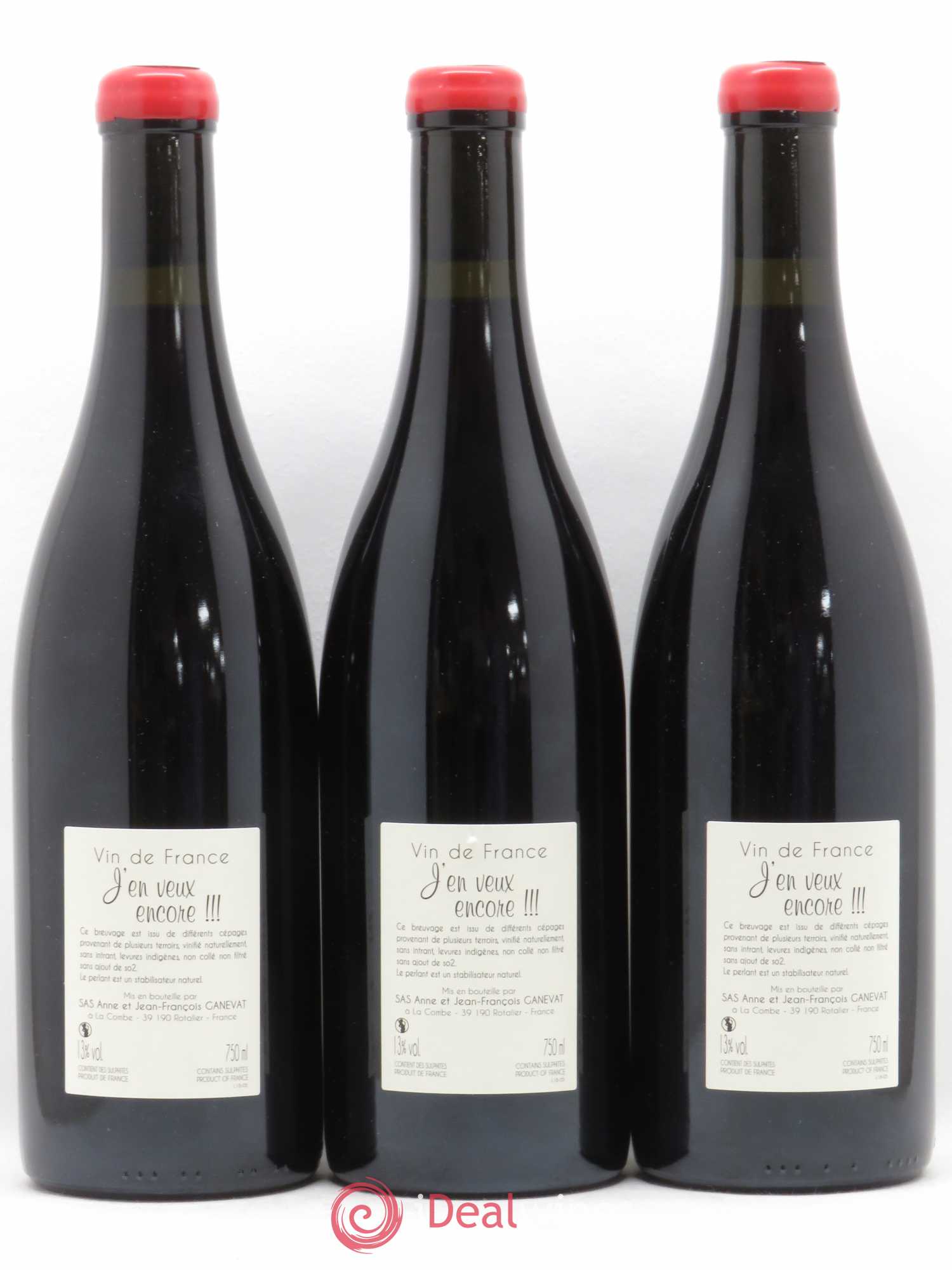 Vin de France J'en veux encore Anne et Jean François Ganevat (sans prix de réserve) 2018 - Lot de 3 bouteilles - 1