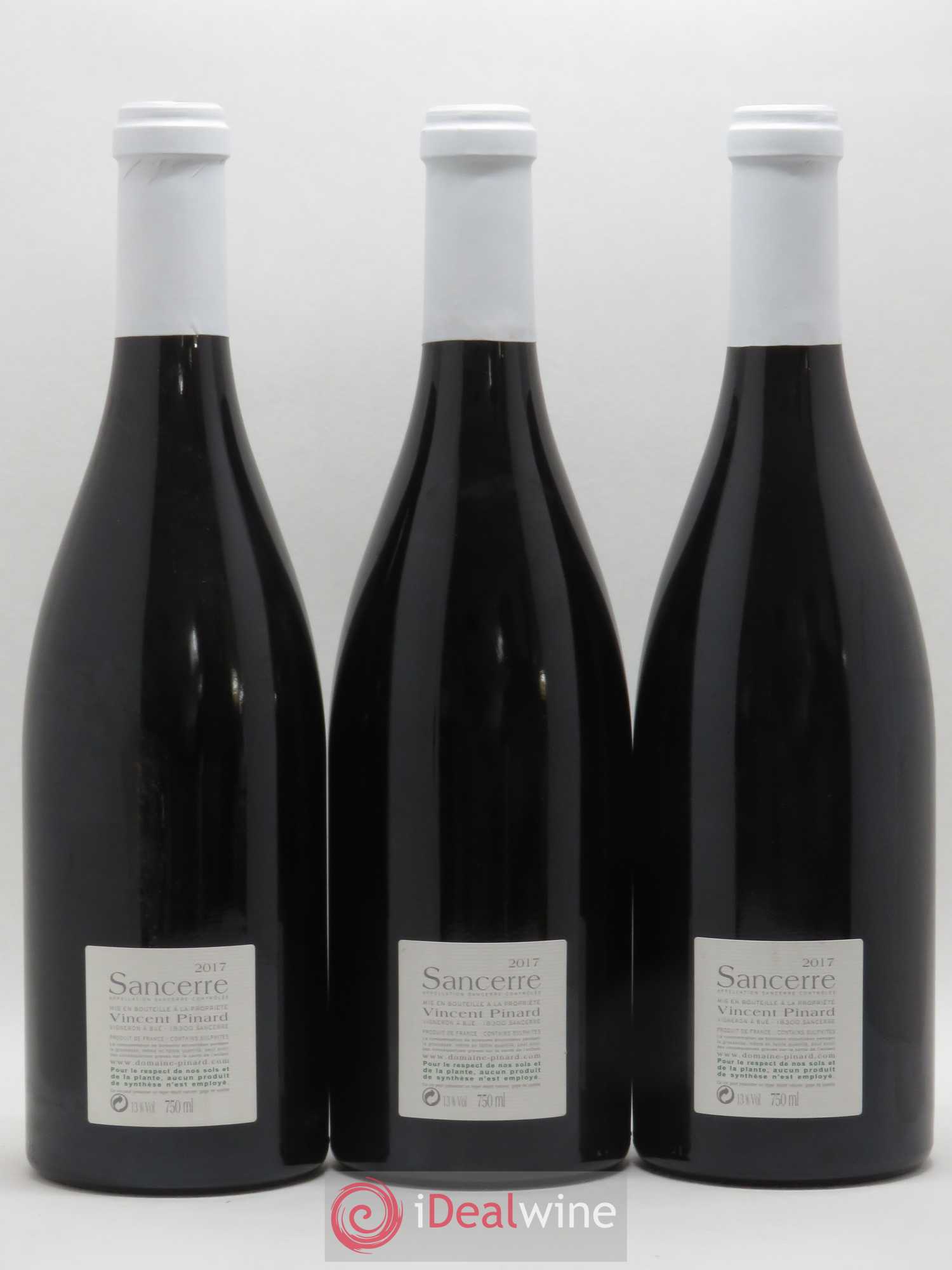Sancerre Vendanges Entières Vincent Pinard (sans prix de réserve) 2017 - Lot de 3 bouteilles - 1