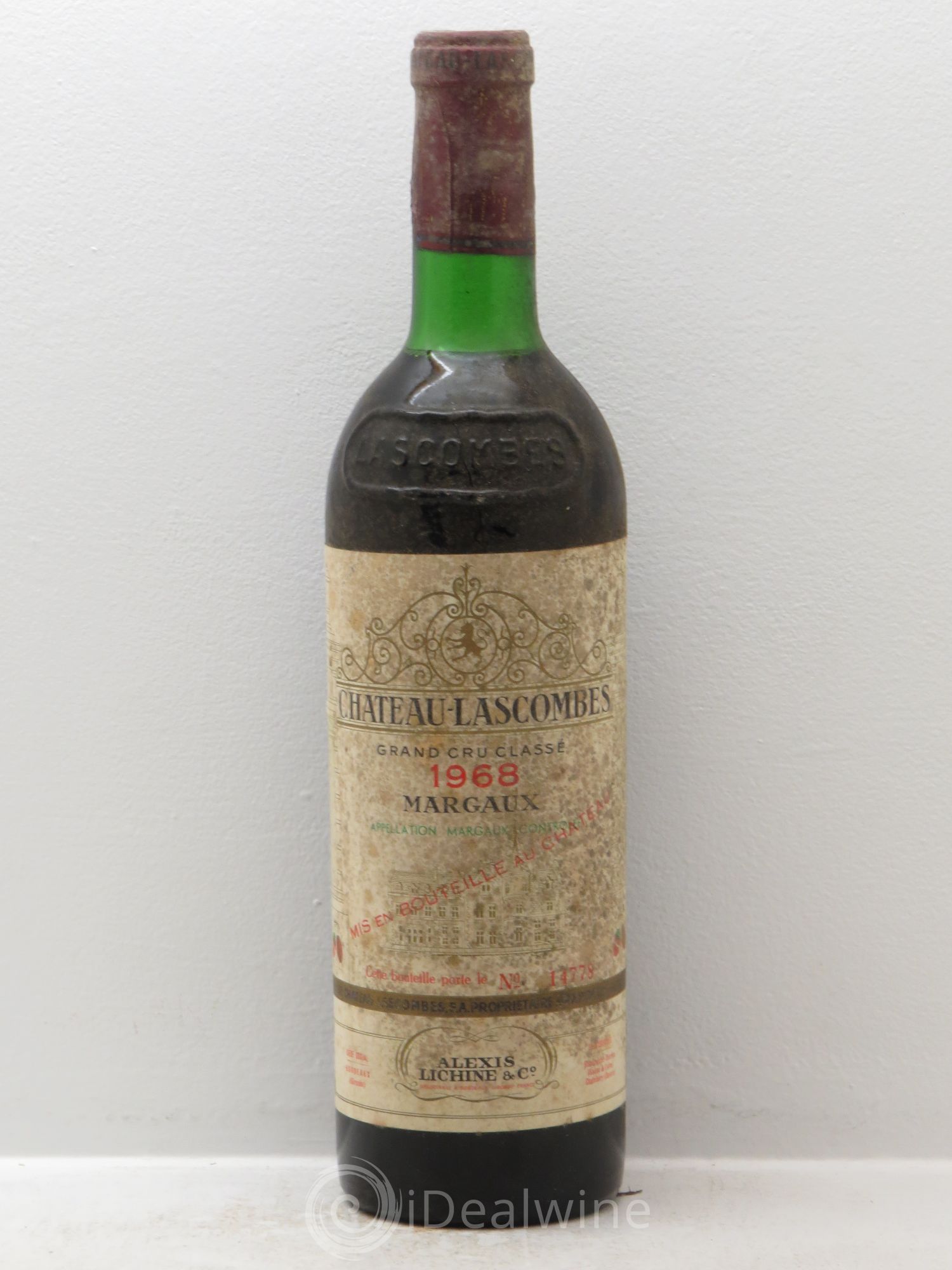 Château Lascombes 2ème Grand Cru Classé 1968 - Lot de 1 bouteille - 0