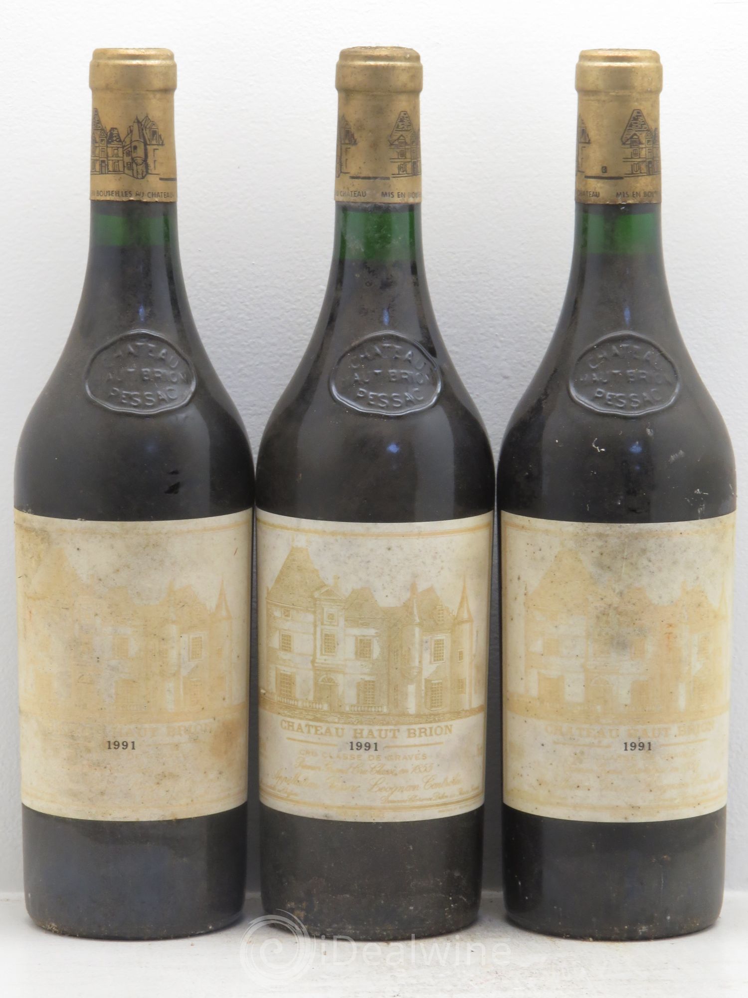 Château Haut Brion 1er Grand Cru Classé 1991 - Lot de 3 bouteilles - 0