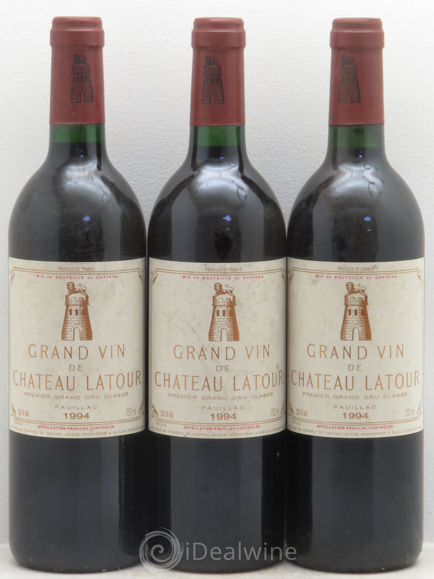 Château Latour 1er Grand Cru Classé 1994 - Lot de 3 bouteilles - 0