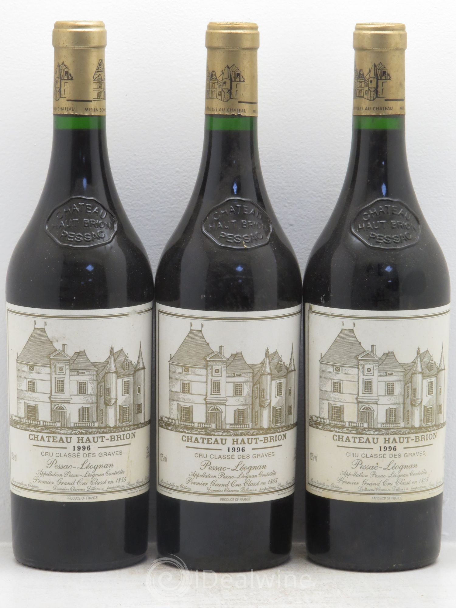 Château Haut Brion 1er Grand Cru Classé 1996 - Lot de 3 bouteilles - 0