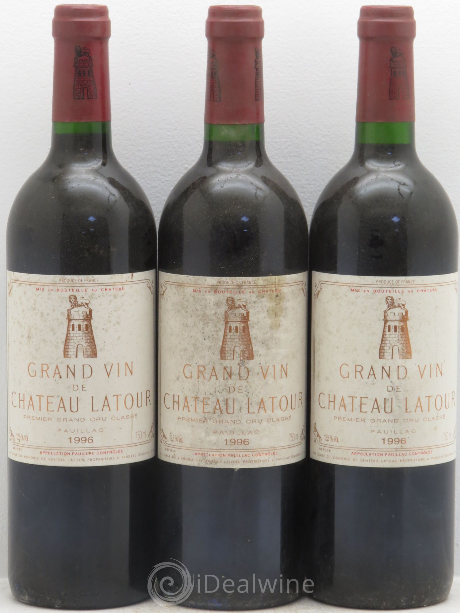 Château Latour 1er Grand Cru Classé 1996 - Lot de 3 bouteilles - 0