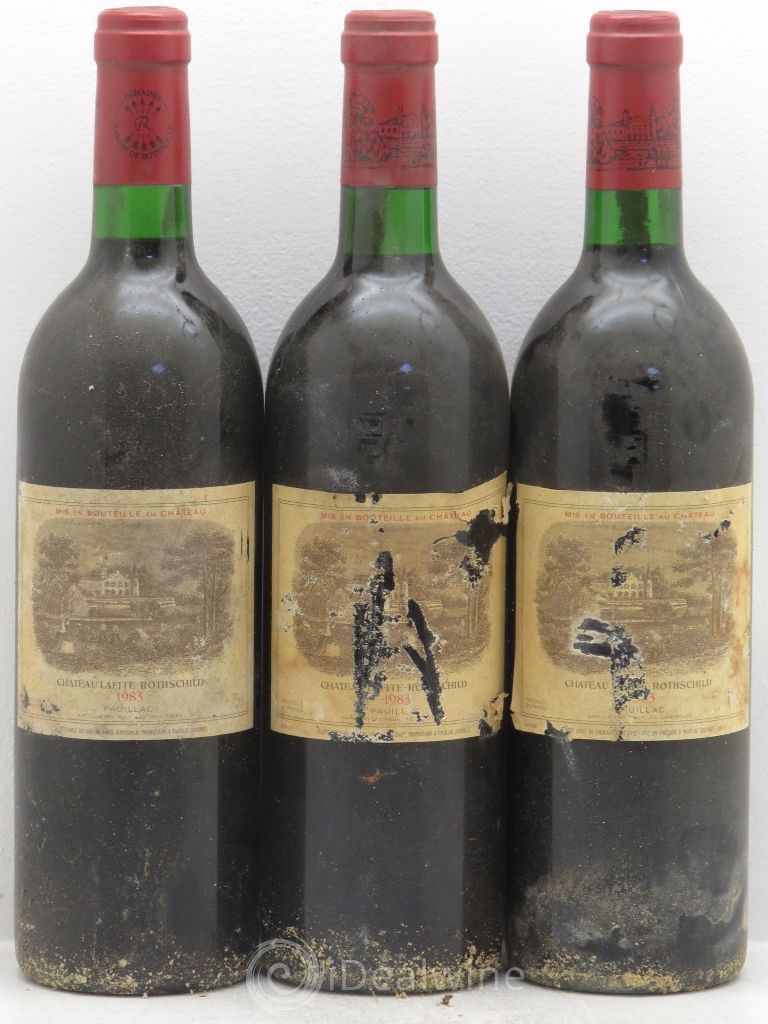 Château Lafite Rothschild 1er Grand Cru Classé 1983 - Lot de 3 bouteilles - 0