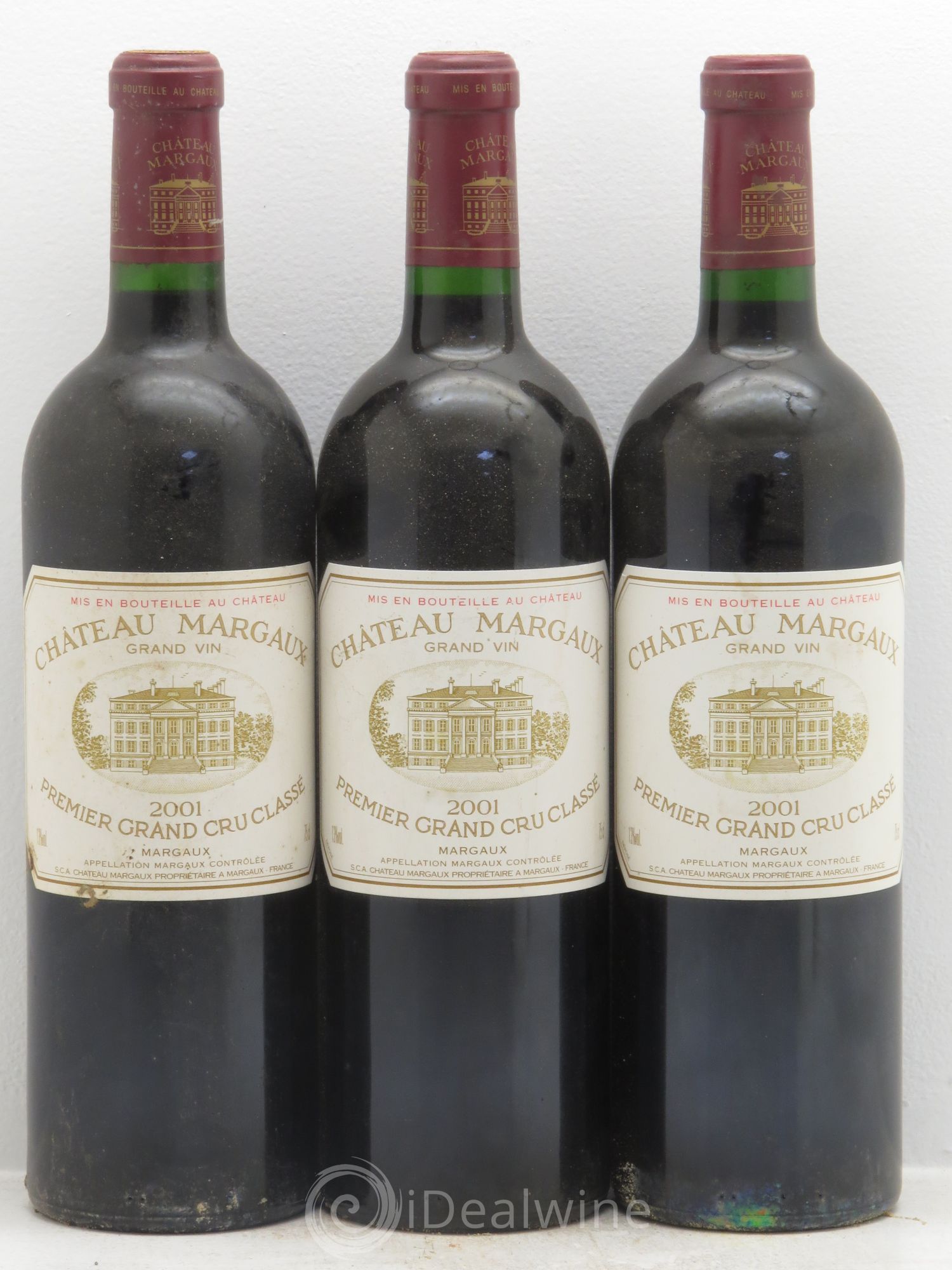 Château Margaux 1er Grand Cru Classé 2001 - Lot de 3 bouteilles - 0
