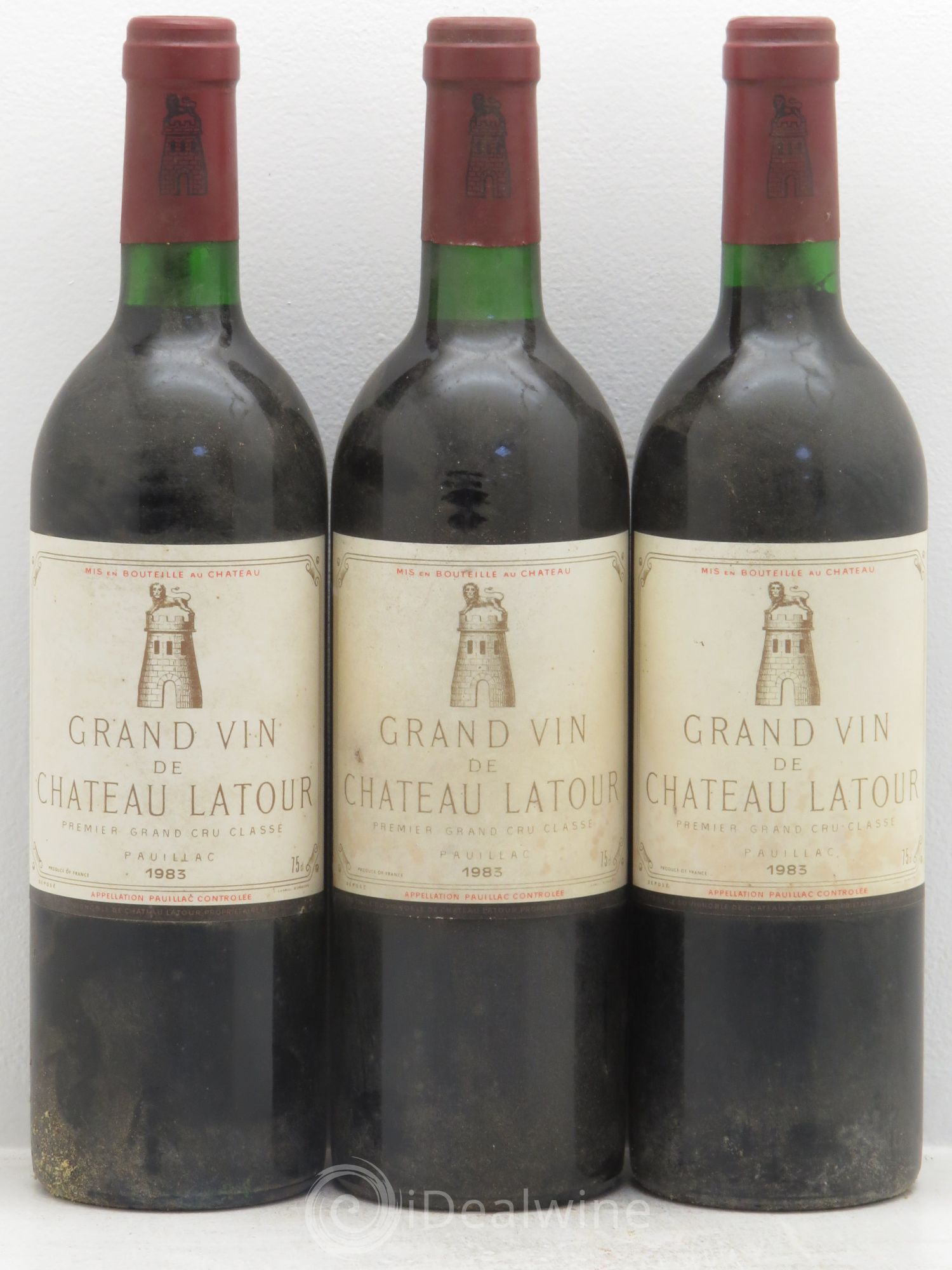 Château Latour 1er Grand Cru Classé 1983 - Lot de 3 bouteilles - 0
