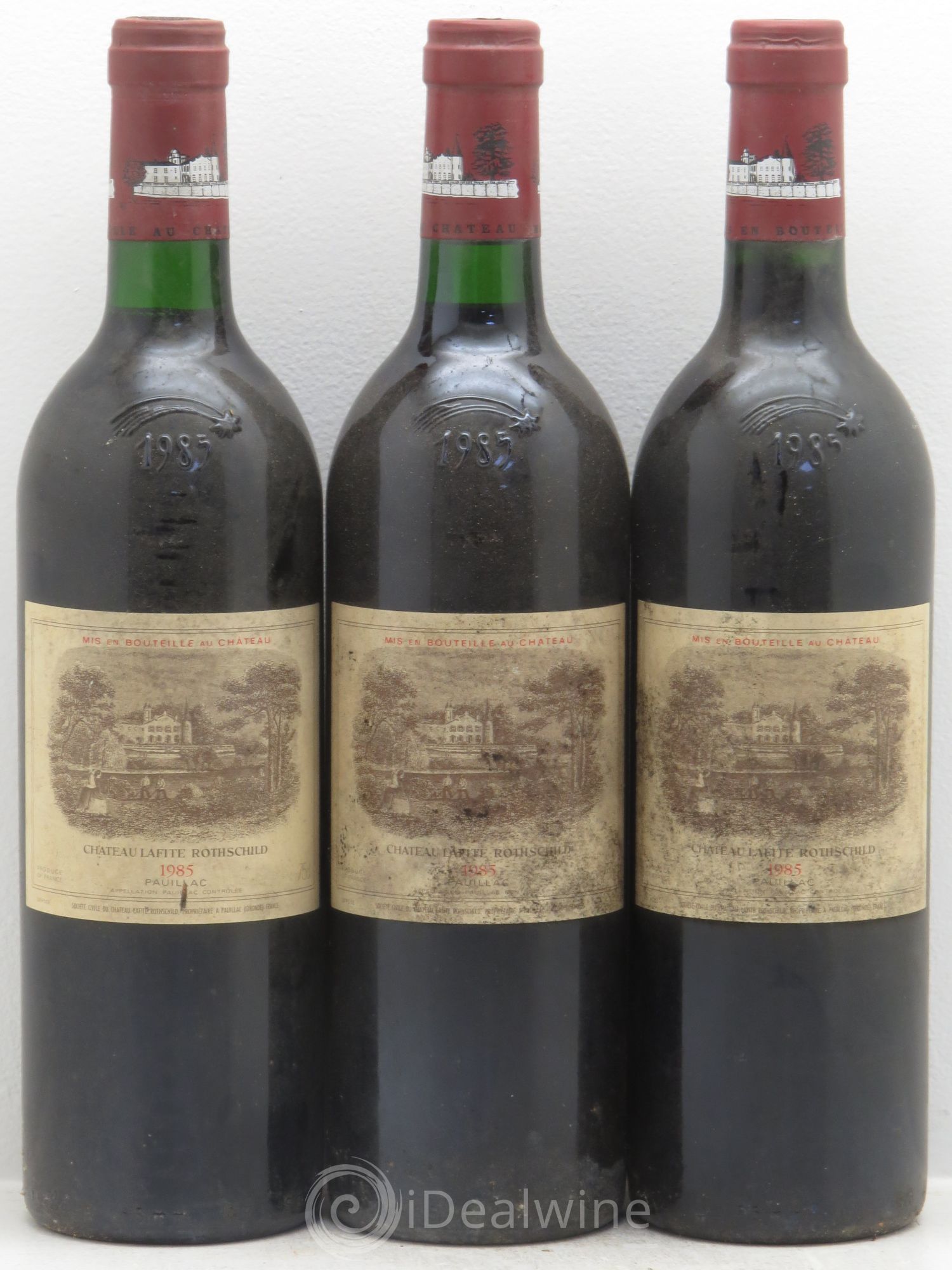 Château Lafite Rothschild 1er Grand Cru Classé 1985 - Lot de 3 bouteilles - 0
