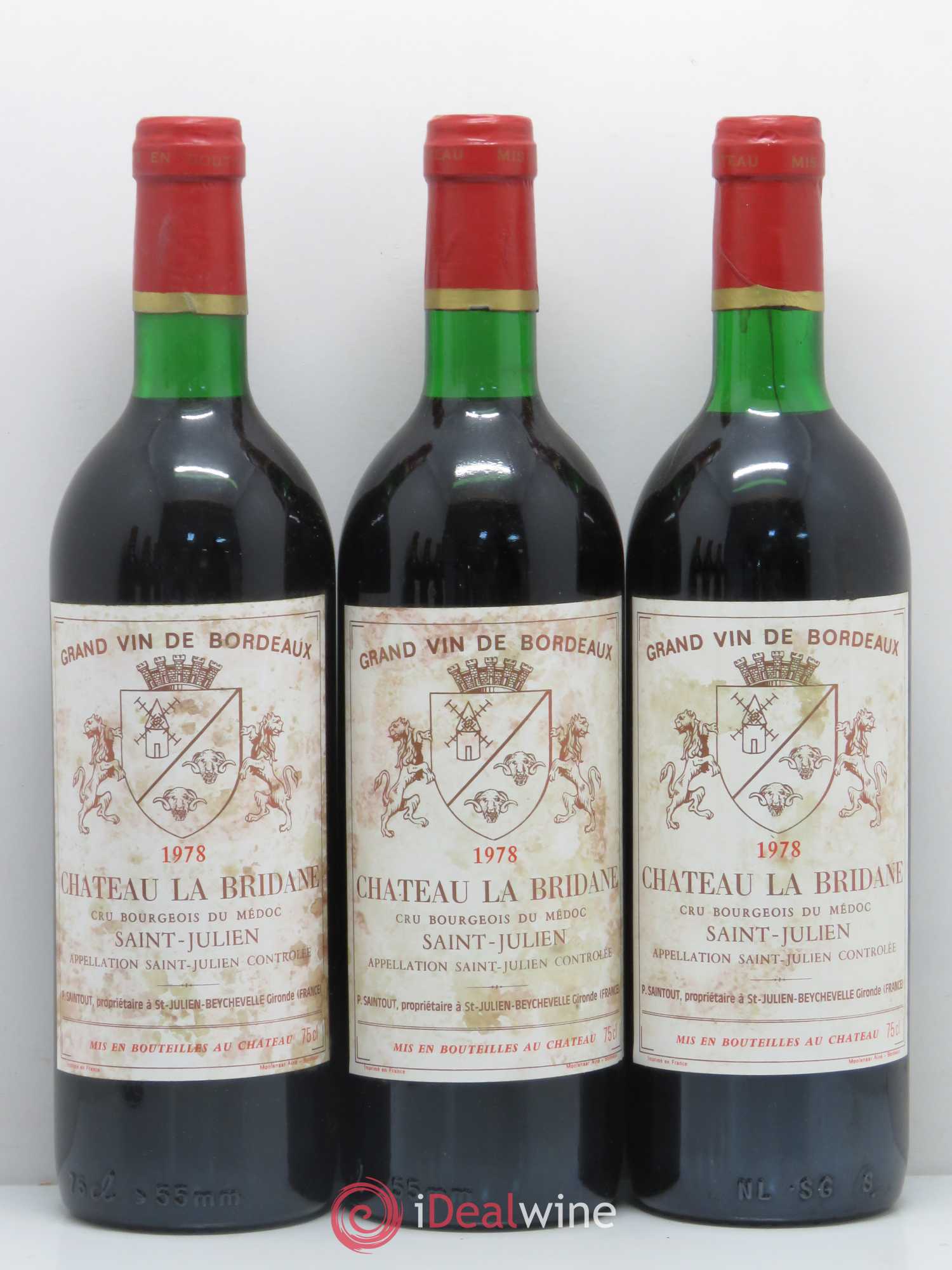 Château la Bridane Cru Bourgeois 1978 - Lot de 6 bouteilles - 1