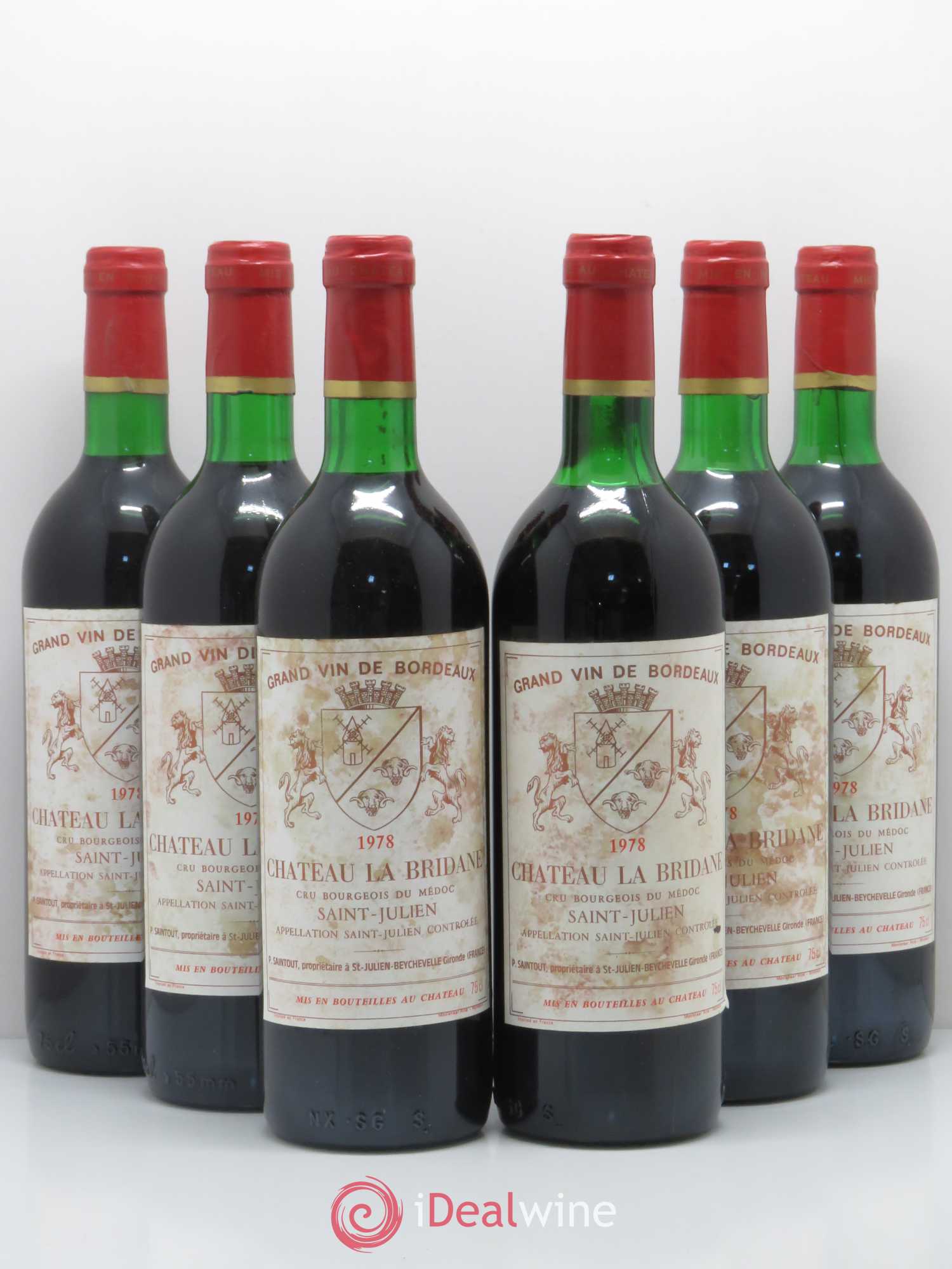 Château la Bridane Cru Bourgeois 1978 - Lot de 6 bouteilles - 0