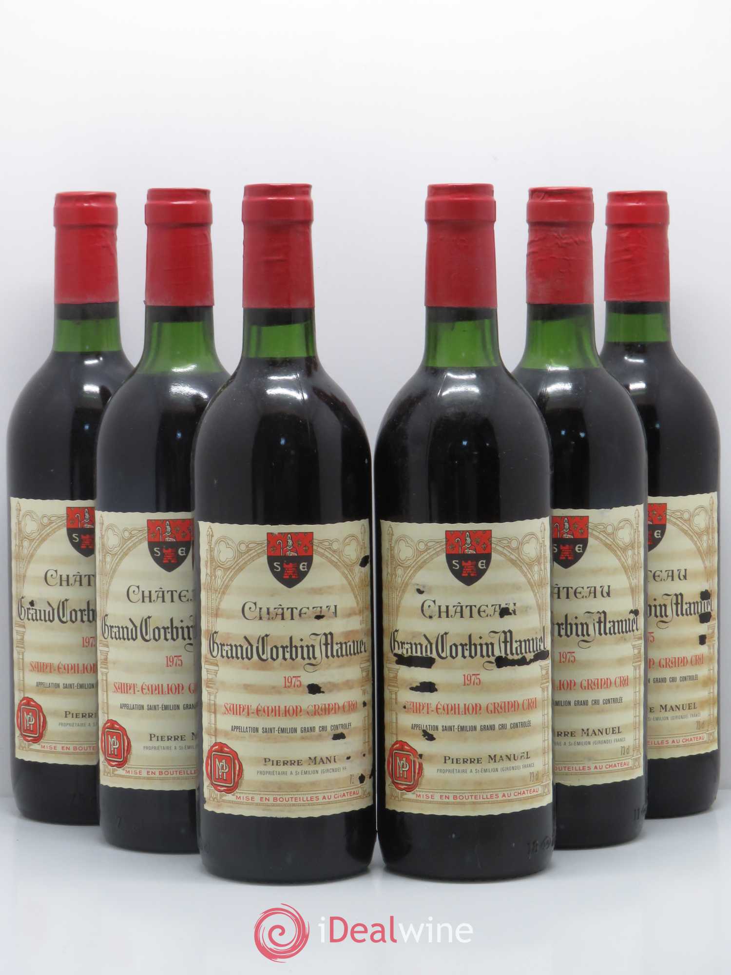 Saint-Émilion Château Grand Corbin Manuel 1975 - Posten von 6 Flaschen - 0