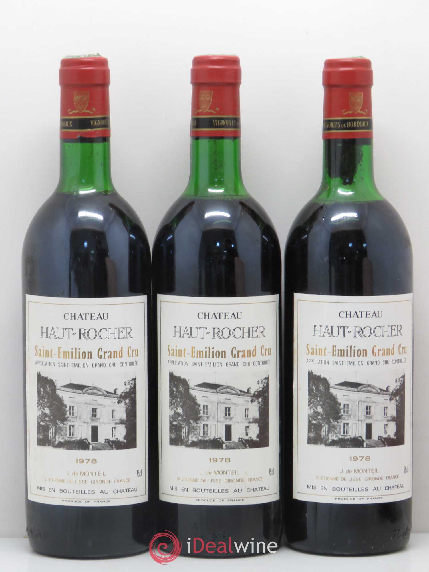 Saint-Émilion Château Haut Rocher (sans prix de réserve) 1978 - Posten von 3 Flaschen - 0