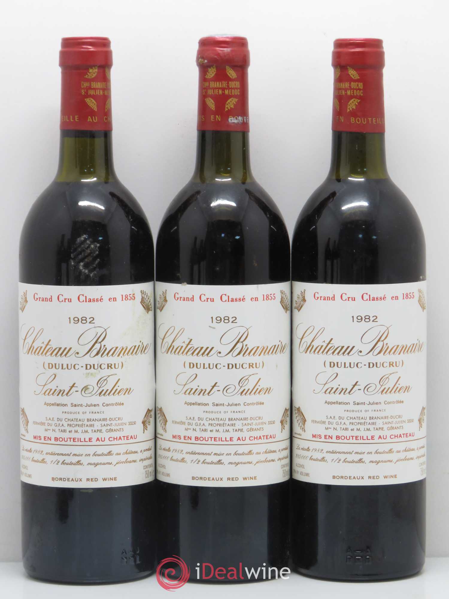 Château Branaire Ducru 4ème Grand Cru Classé 1982 - Lot de 6 bouteilles - 1