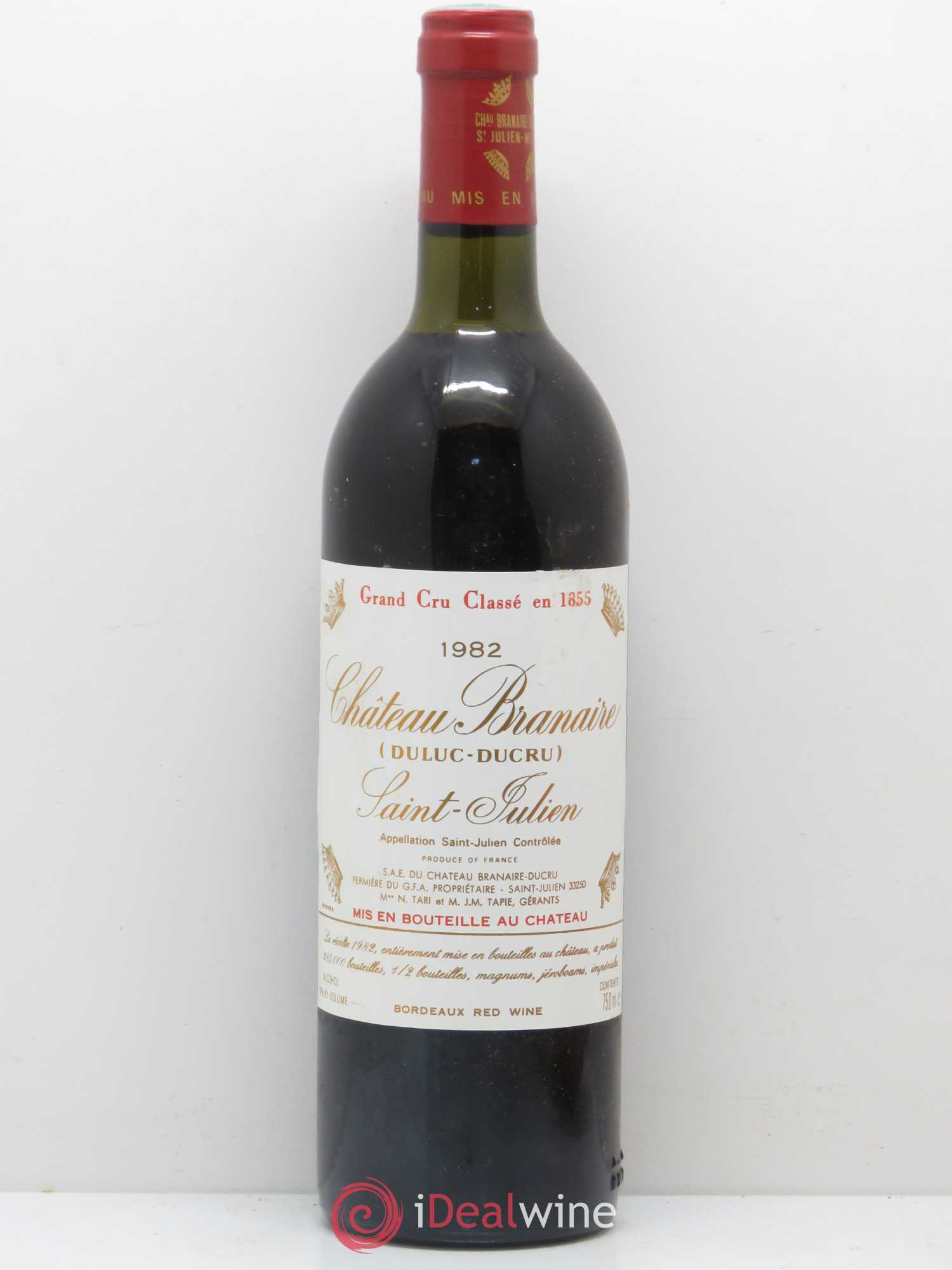 Château Branaire Ducru 4ème Grand Cru Classé 1982 - Lot de 1 bouteille - 0