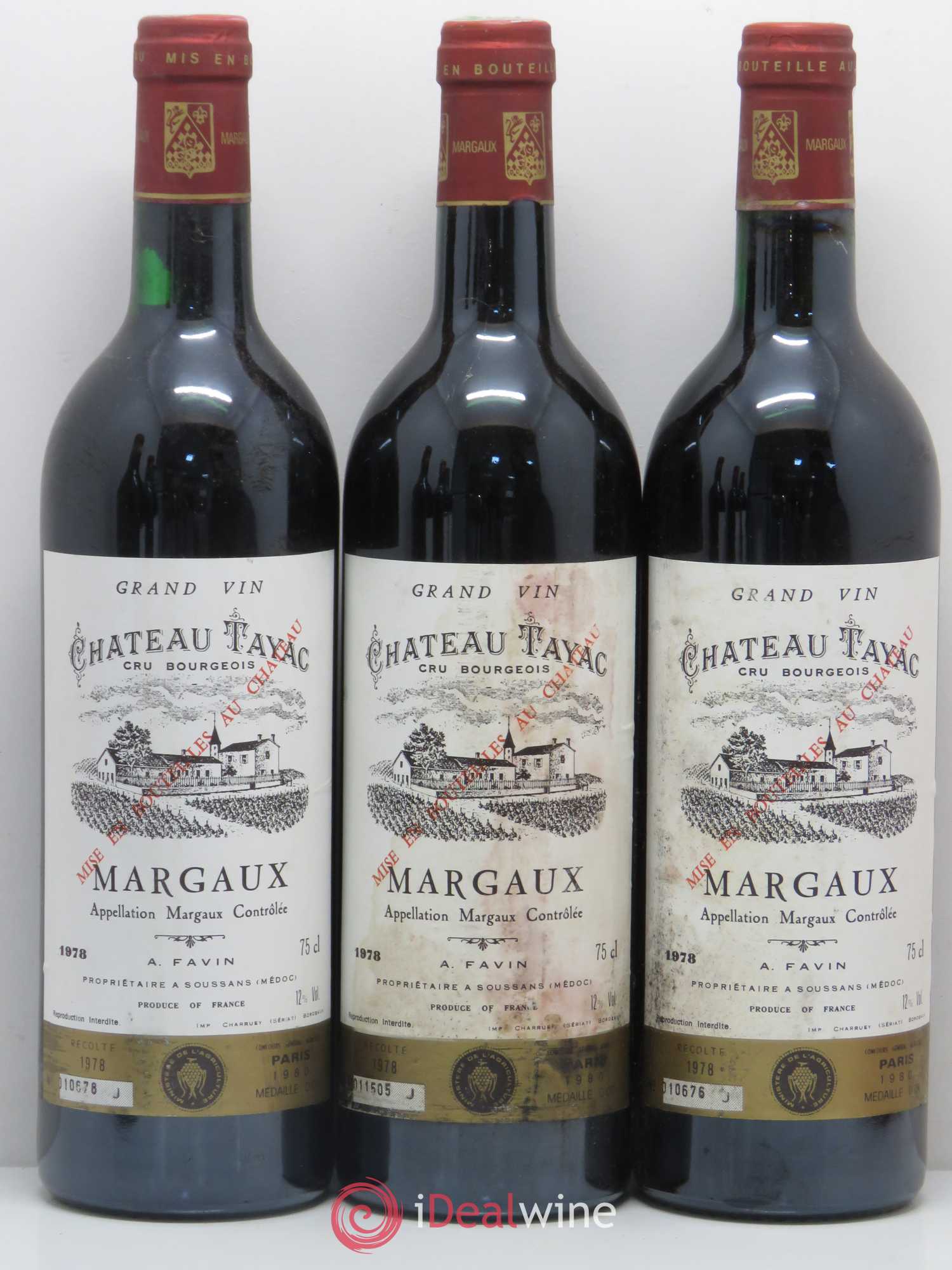Château Tayac Cru Bourgeois 1978 - Lot de 6 bouteilles - 1
