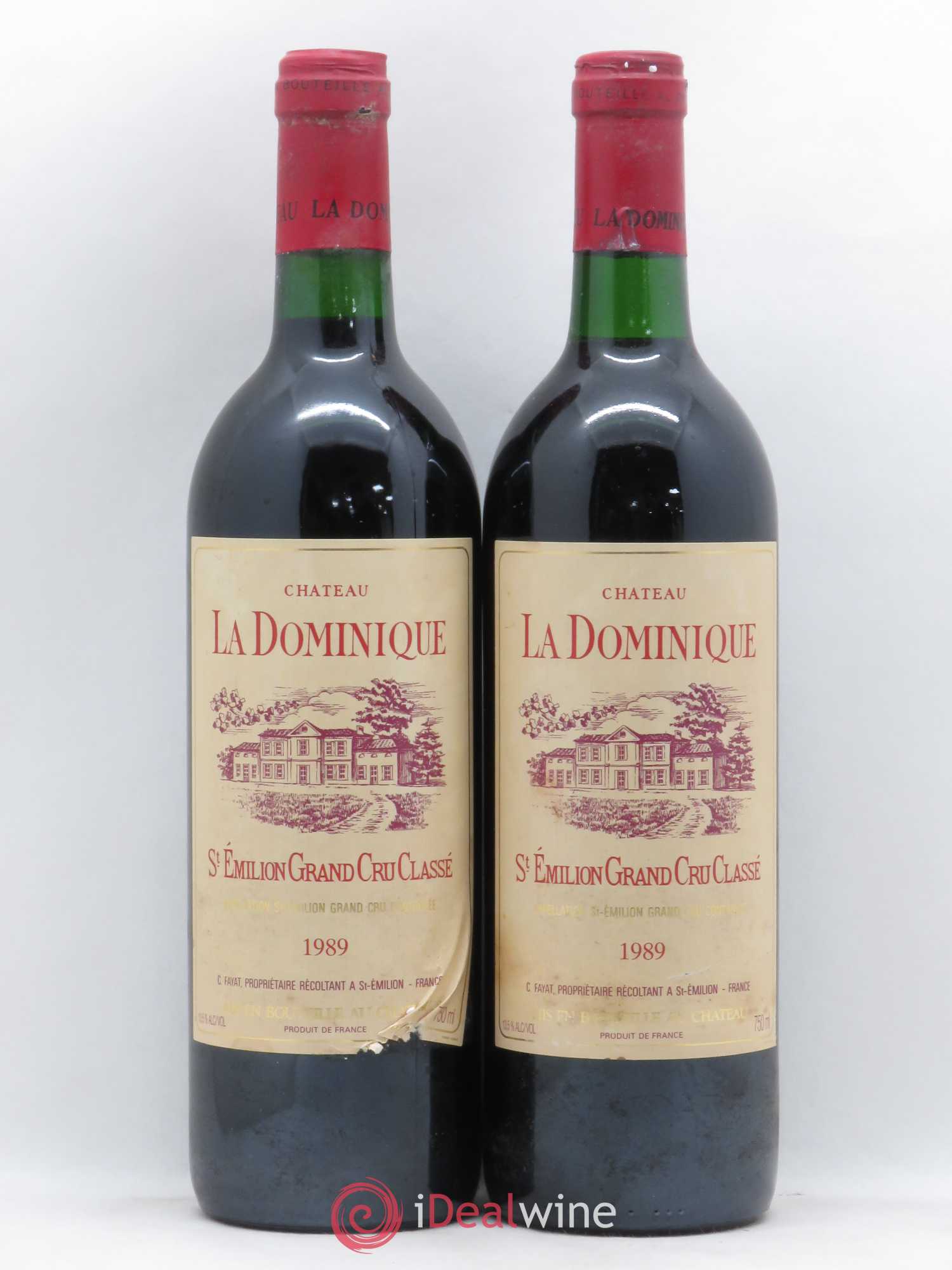 Château la Dominique Grand Cru Classé 1989 - Lot de 2 bouteilles - 0