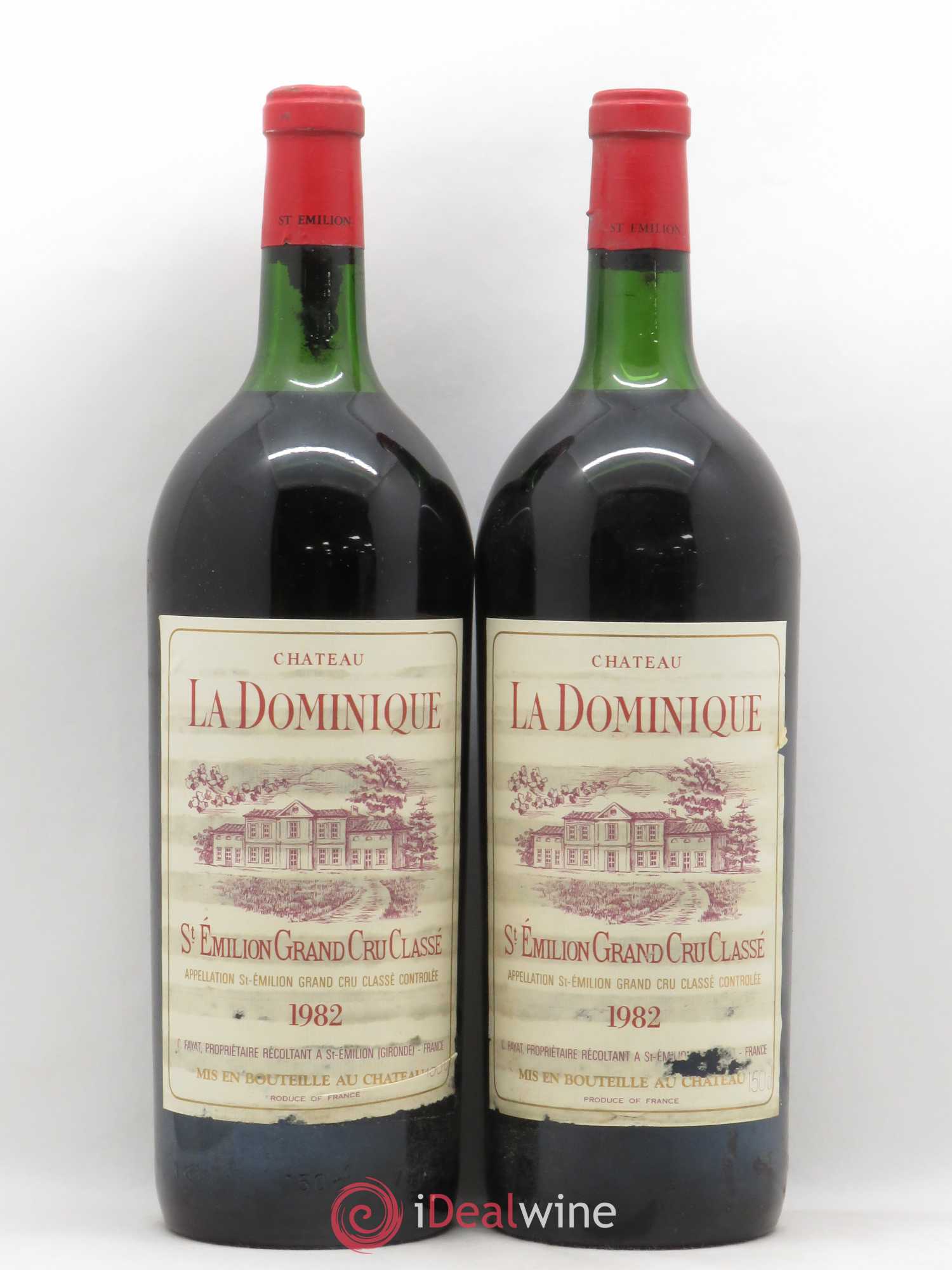 Château la Dominique Grand Cru Classé 1982 - Lot de 2 magnums - 0