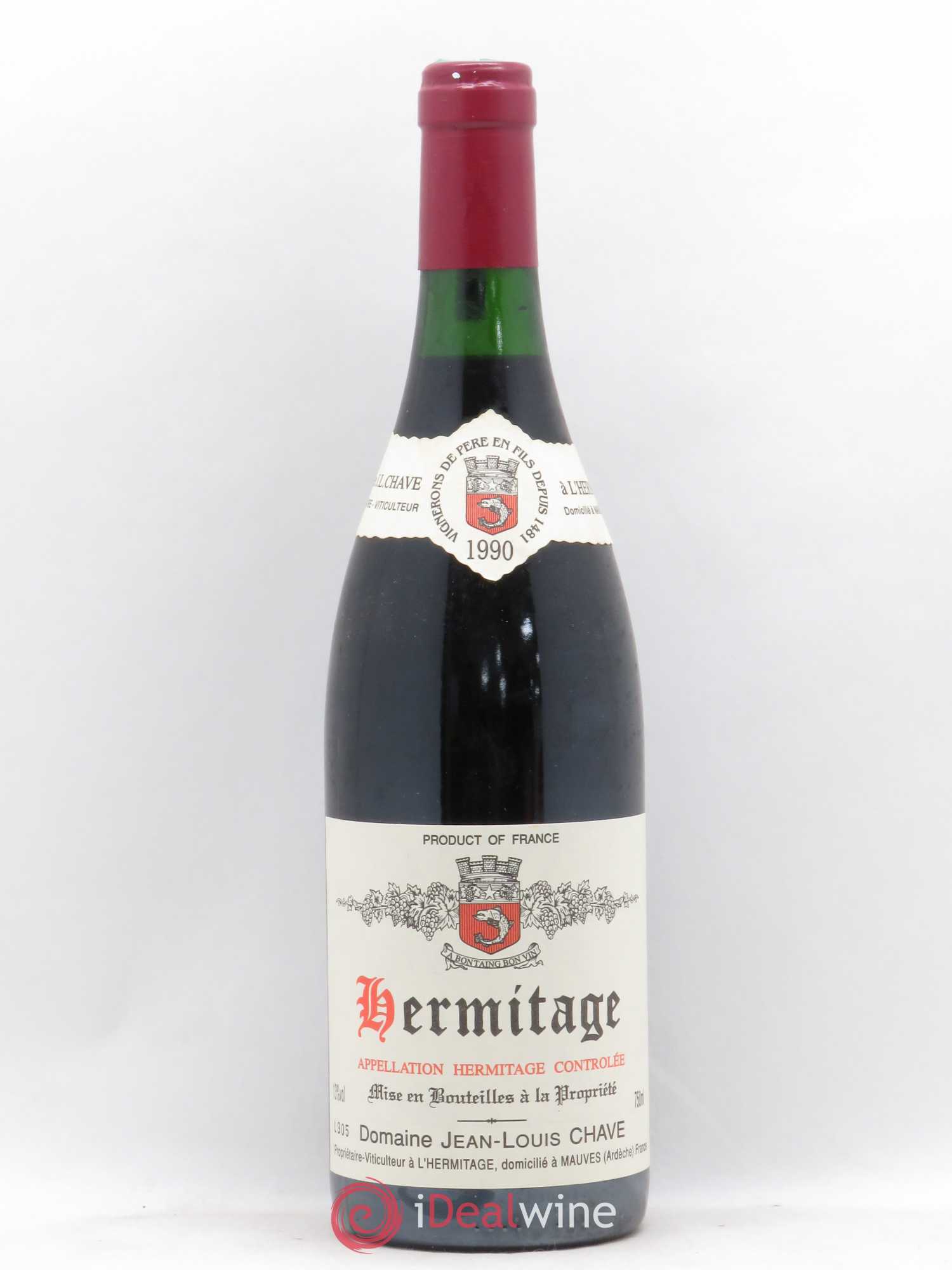 Hermitage Jean-Louis Chave 1990 - Lot de 1 bouteille - 0