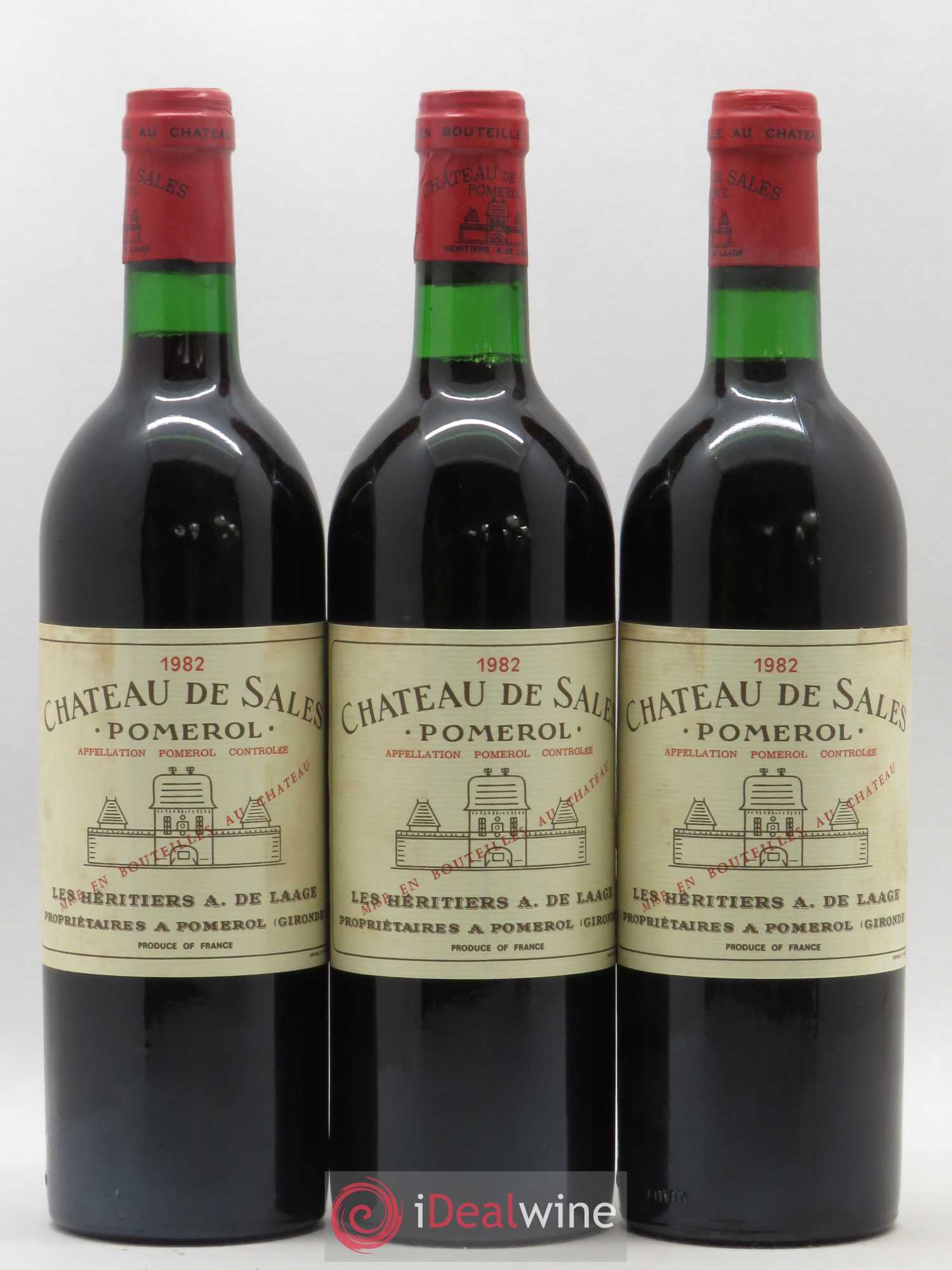 Château de Sales 1982 - Lot de 3 bouteilles - 0