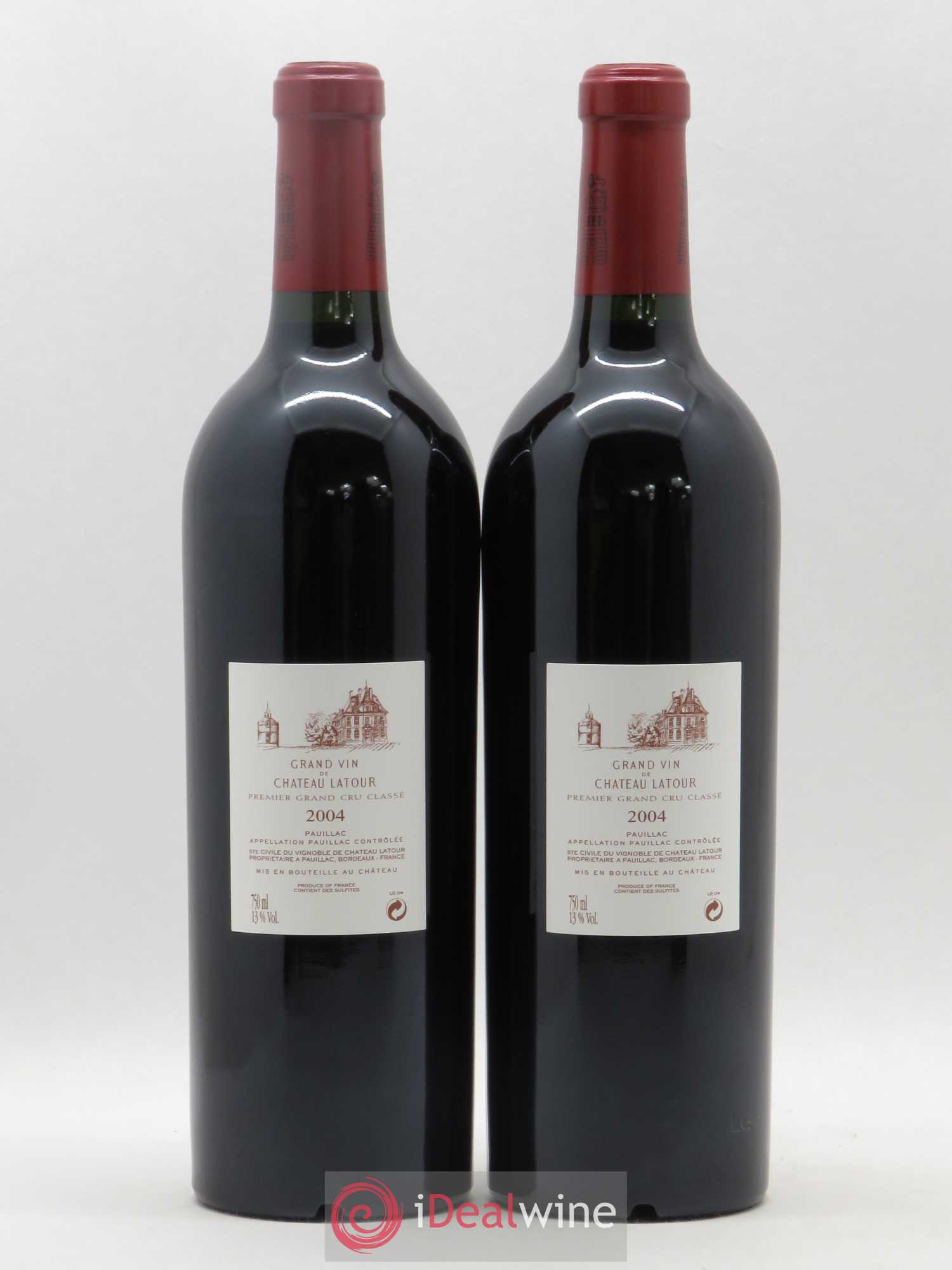 Château Latour 1er Grand Cru Classé 2004 - Lot de 2 bouteilles - 1